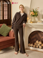 Relaxed Fit Half-Zip Mock Neck Sweatshirt