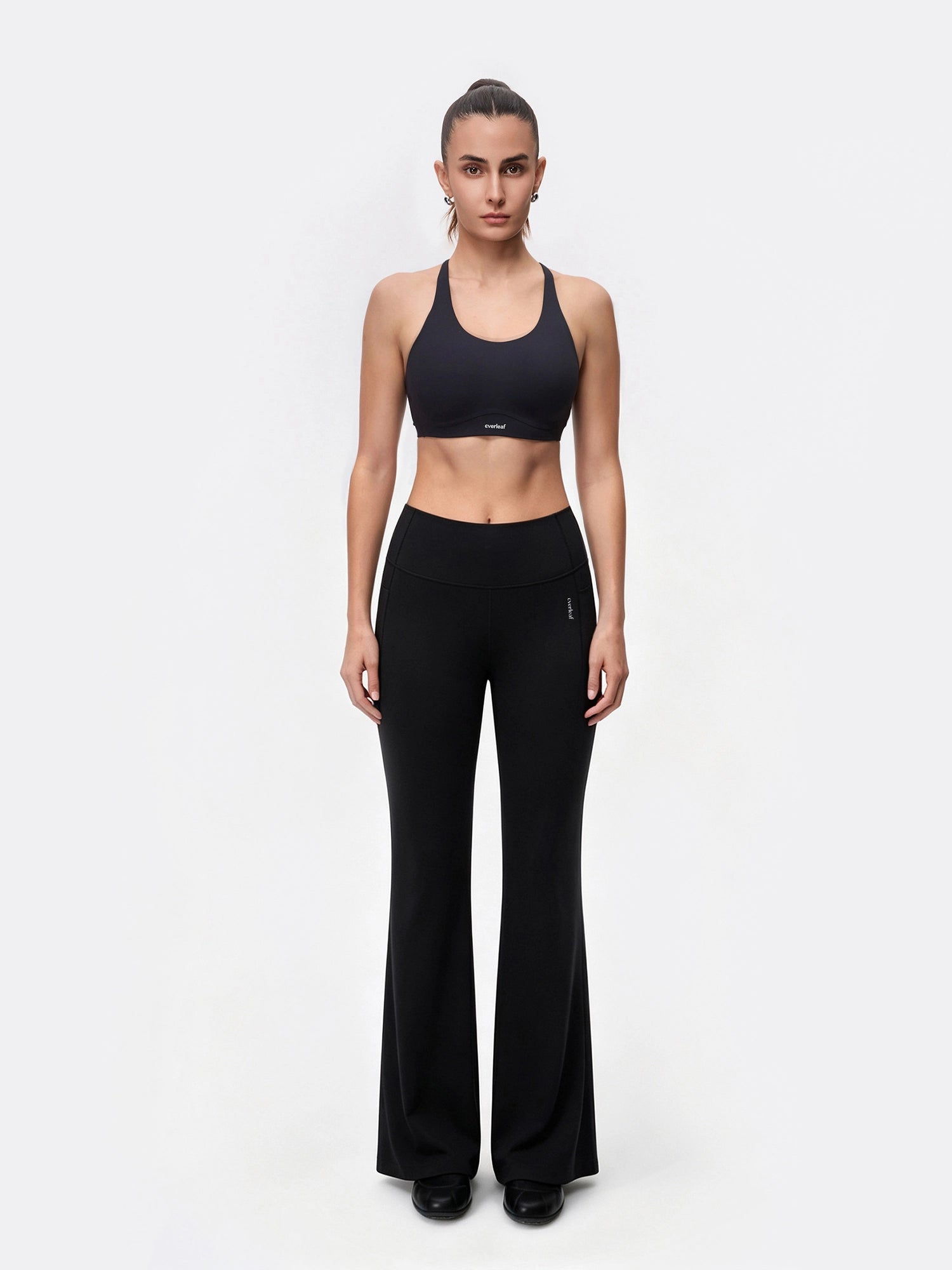 Image of Freeleaf™ Adjustable-Strap Bra & High-waist Flare Pants Set