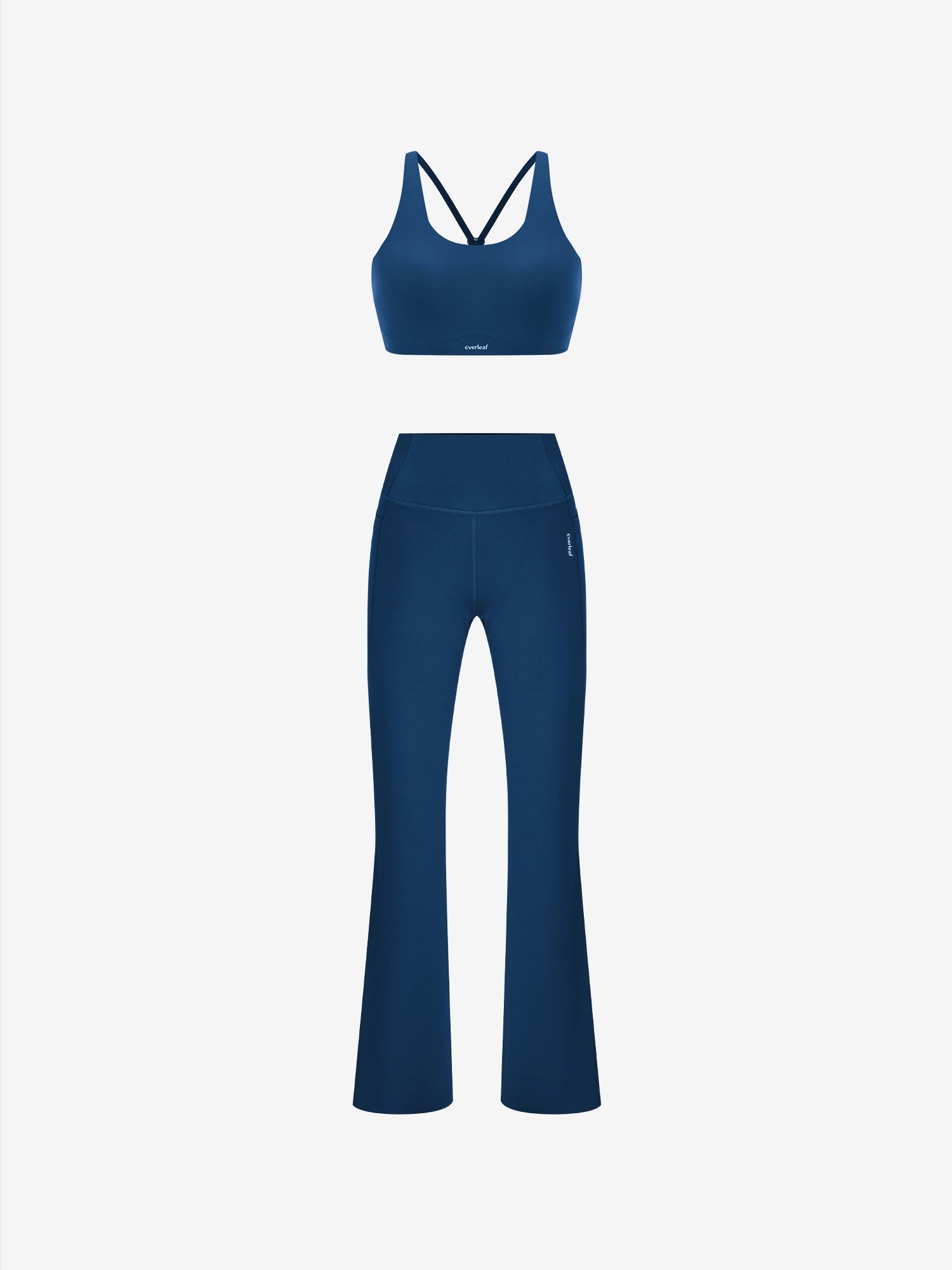 Image of Freeleaf™ Adjustable-Strap Bra & High-waist Flare Pants Set