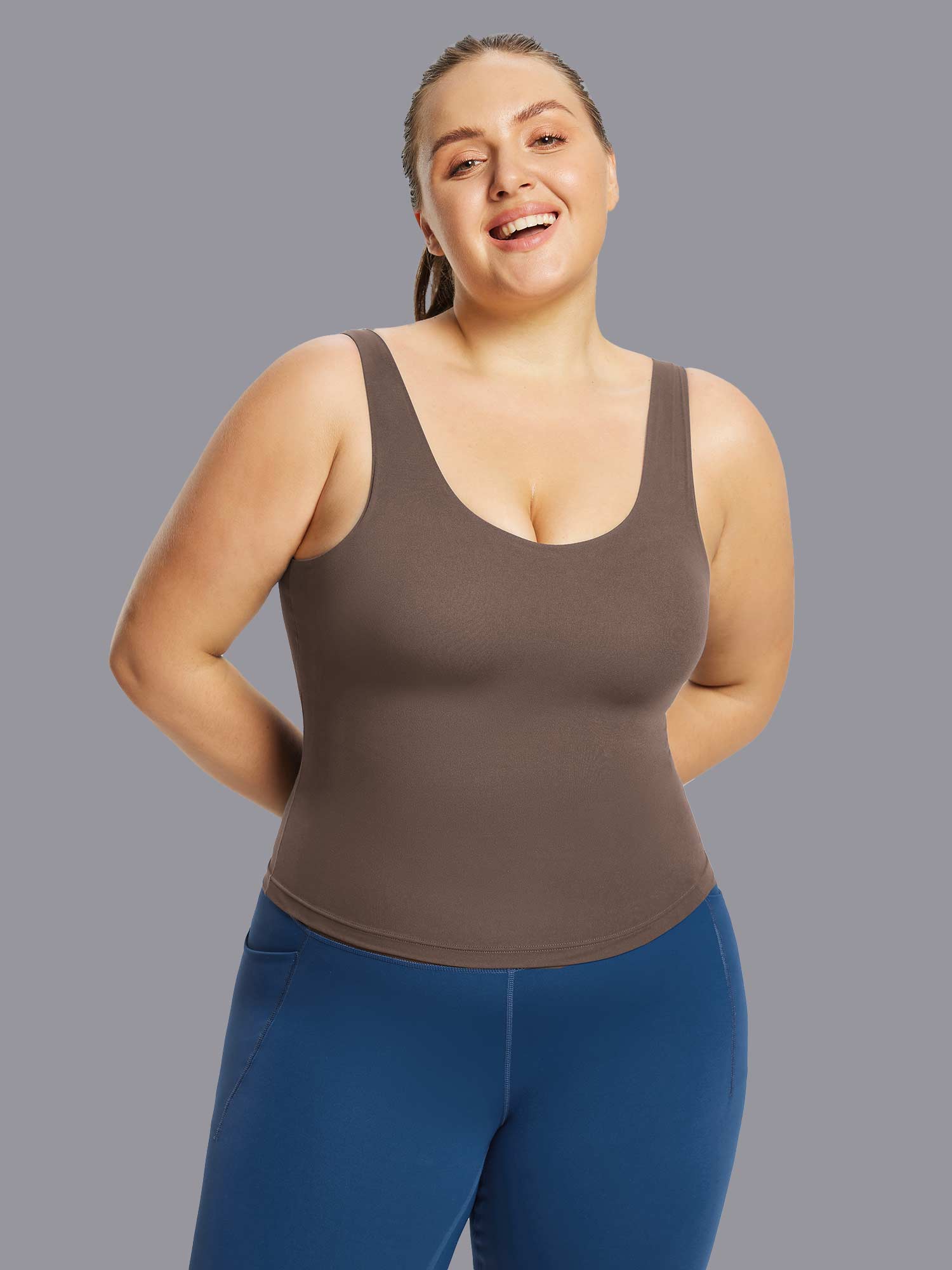 Image of Freeleaf U-Back Built-In Padded Tank Top