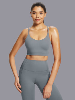 Image of Freeleaf Cross-Strap Low-Impact Sports Bra