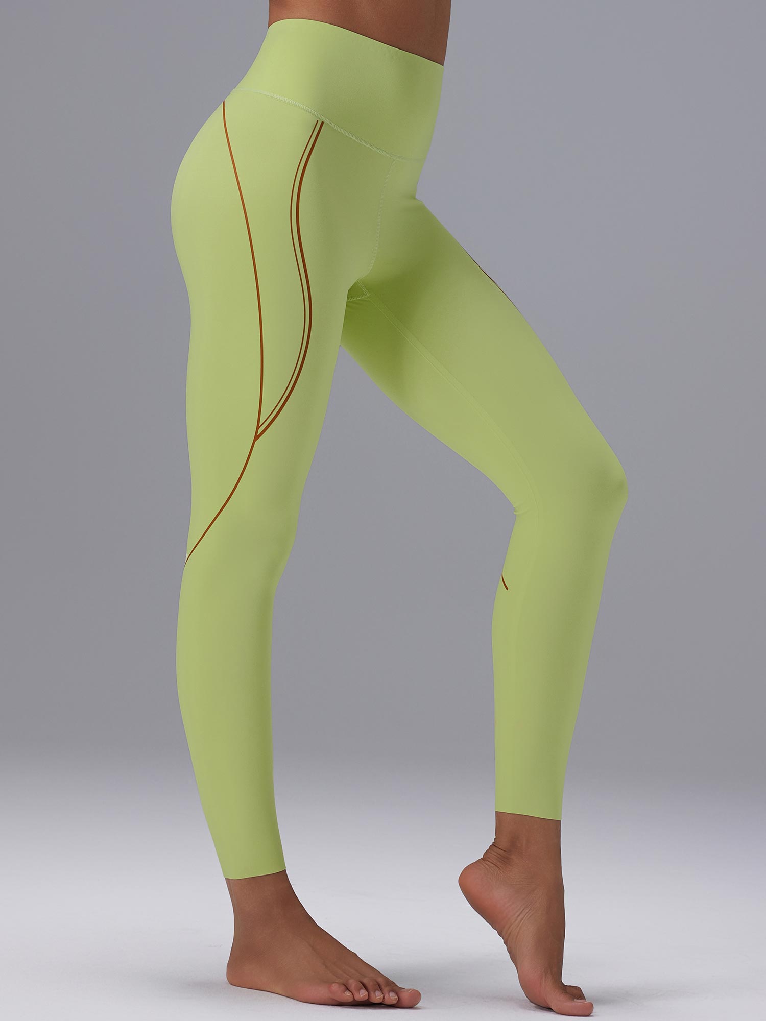 Image of Set: Open Back Tee & Stripe Print Leggings