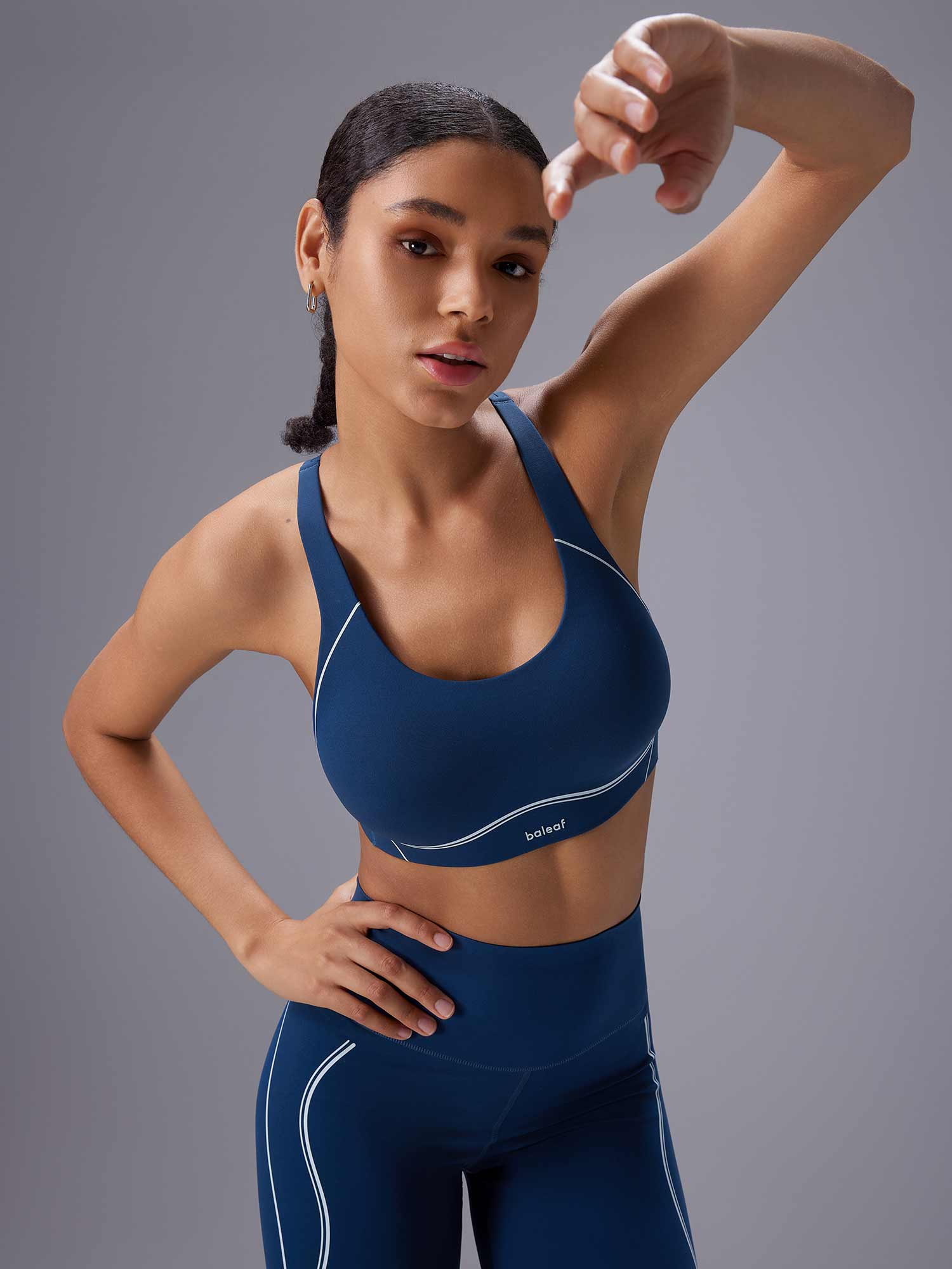 Image of Set: Pleated Skirt & Printed Spaghetti Strap Sports Bra