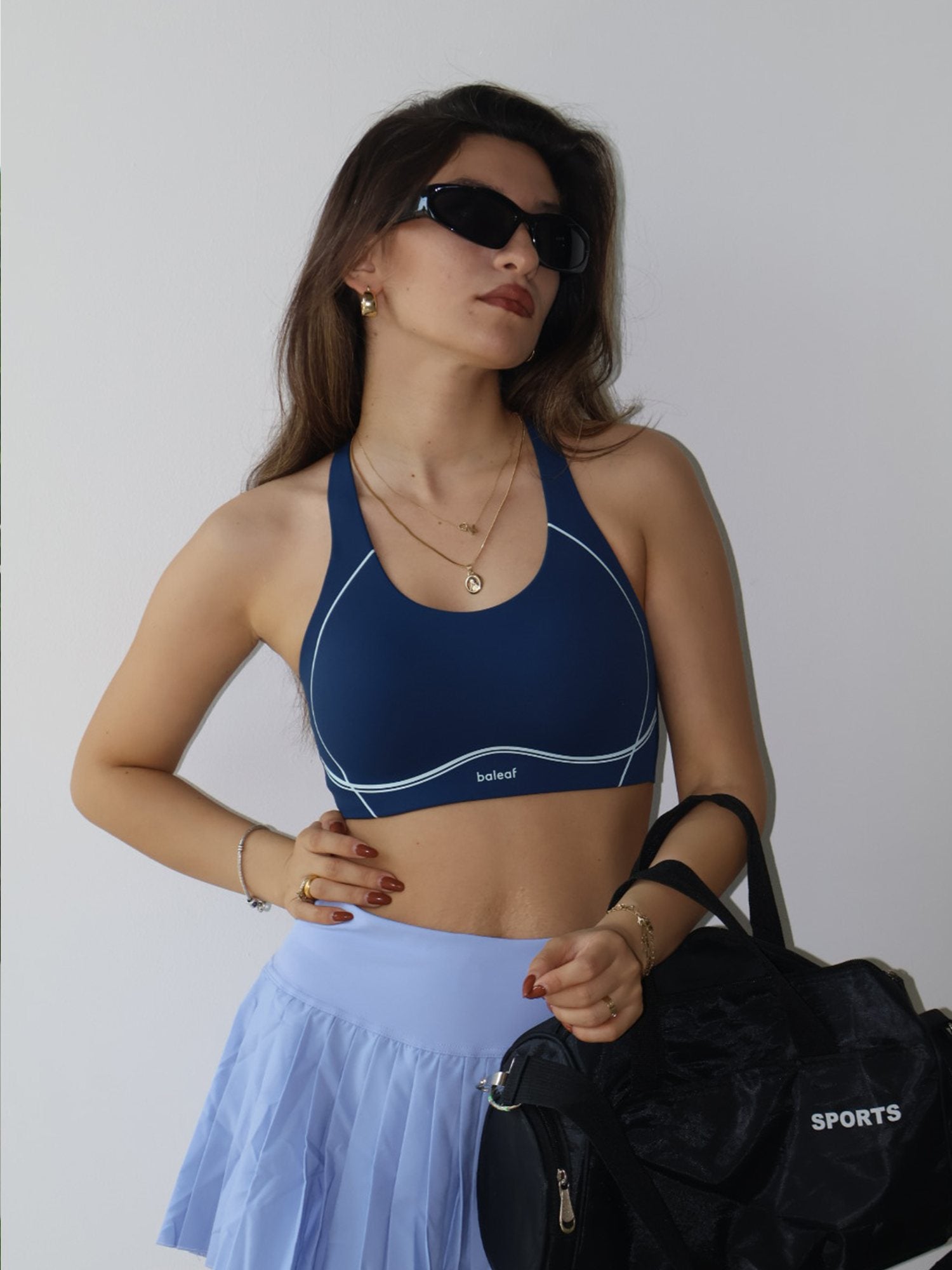 Image of Freeleaf Printed Spaghetti Strap Sports Bra