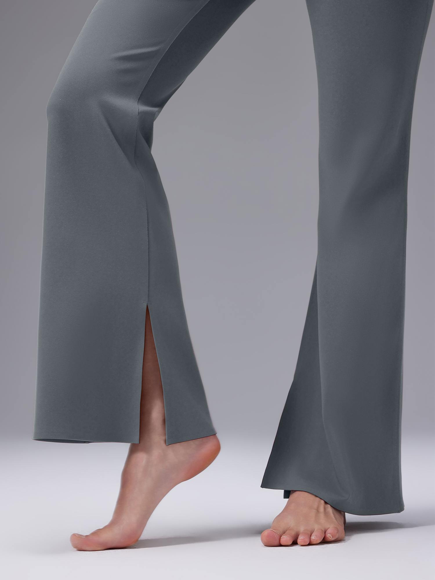 Freeleaf Cozy Fleece High-Waist Flare Pocket Pants