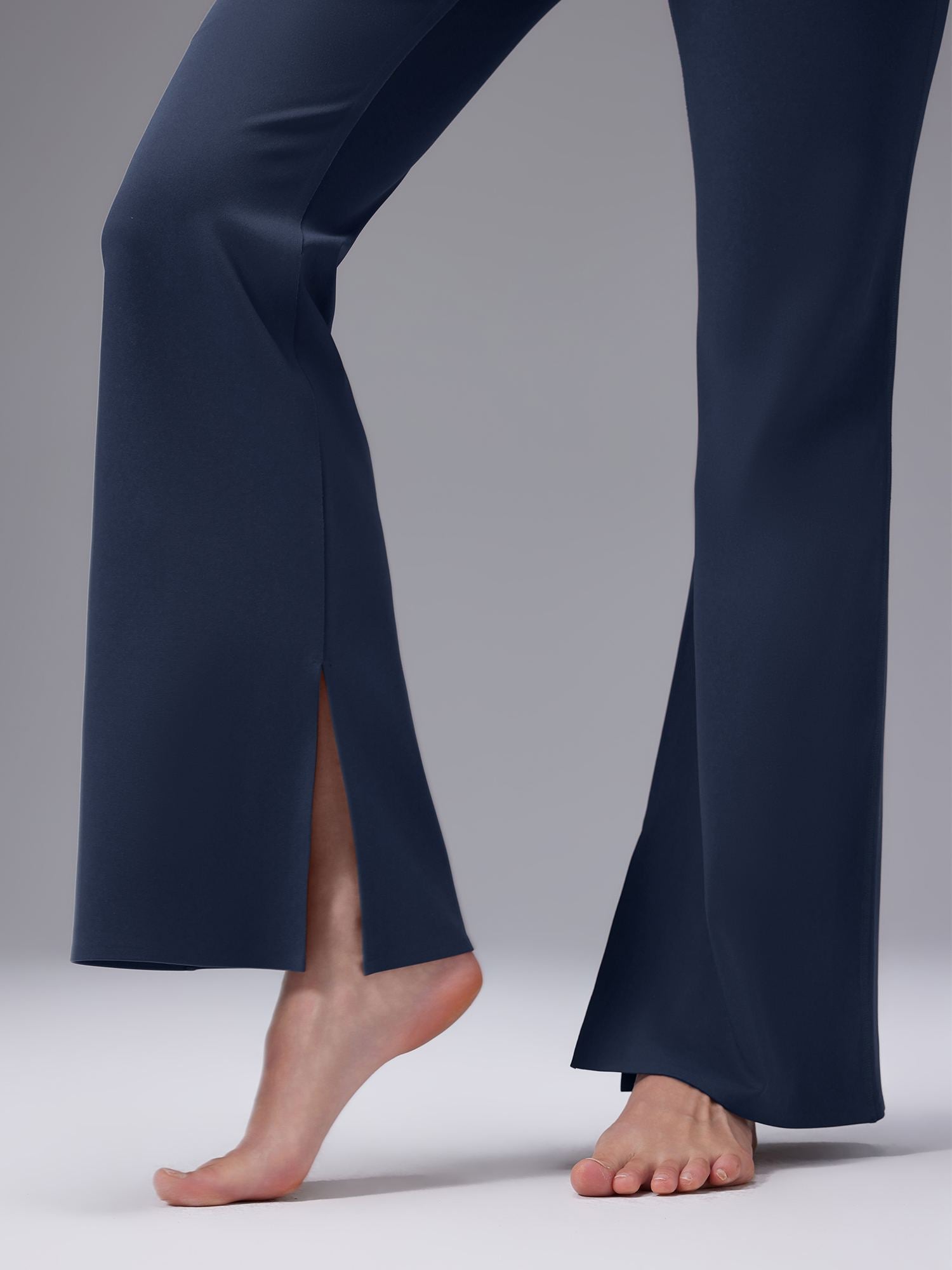 Freeleaf Cozy Fleece High-Waist Flare Pocket Pants