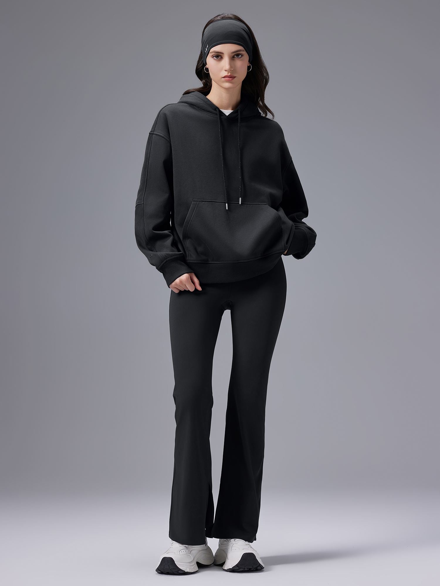 Image of Freeleaf Cozy Fleece High-Waist Flare Pocket Pants