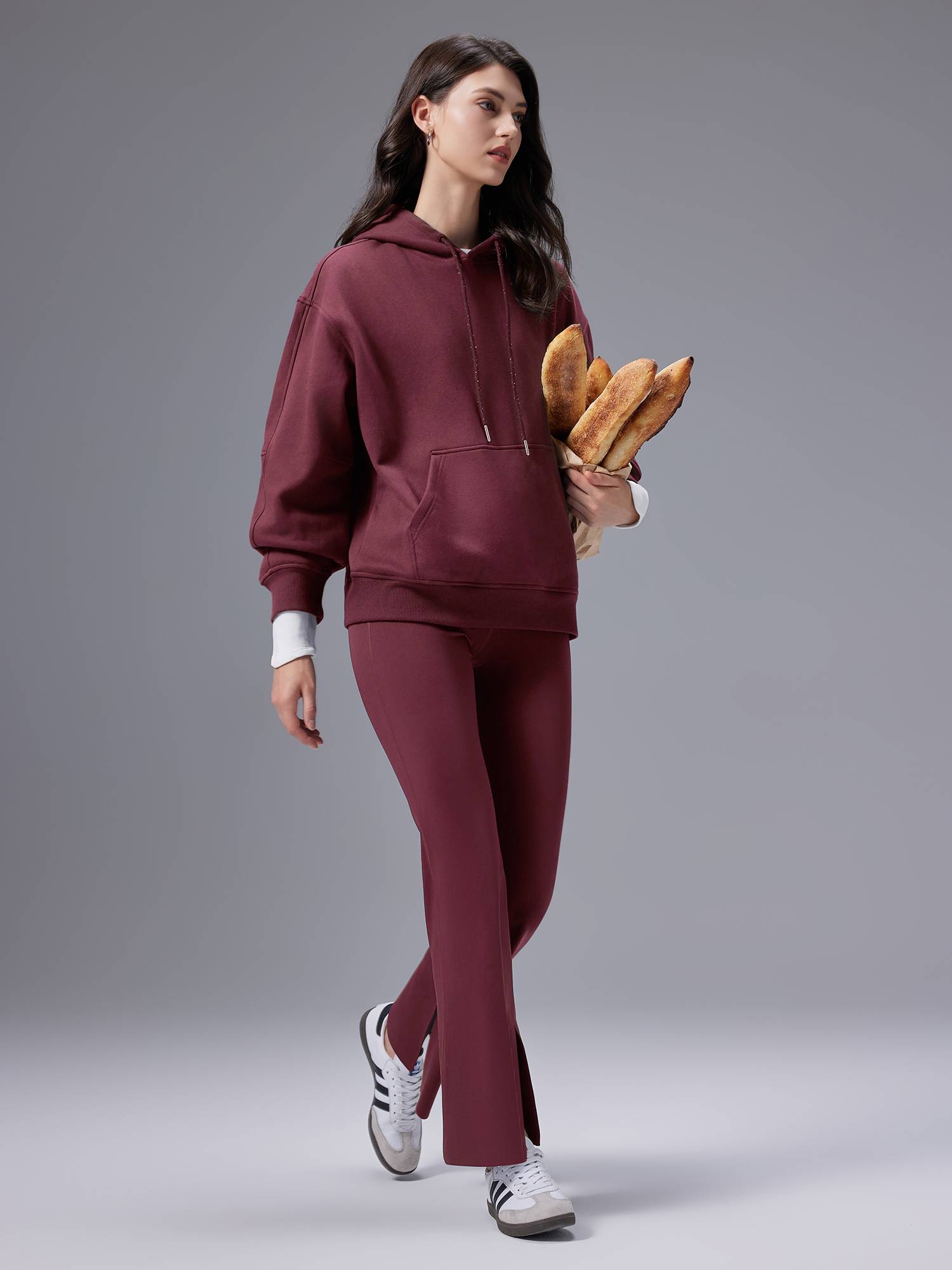 Image of Freeleaf Cozy Fleece High-Waist Flare Pocket Pants