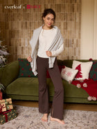 Freeleaf Cozy Fleece High-Waist Flare Pocket Pants
