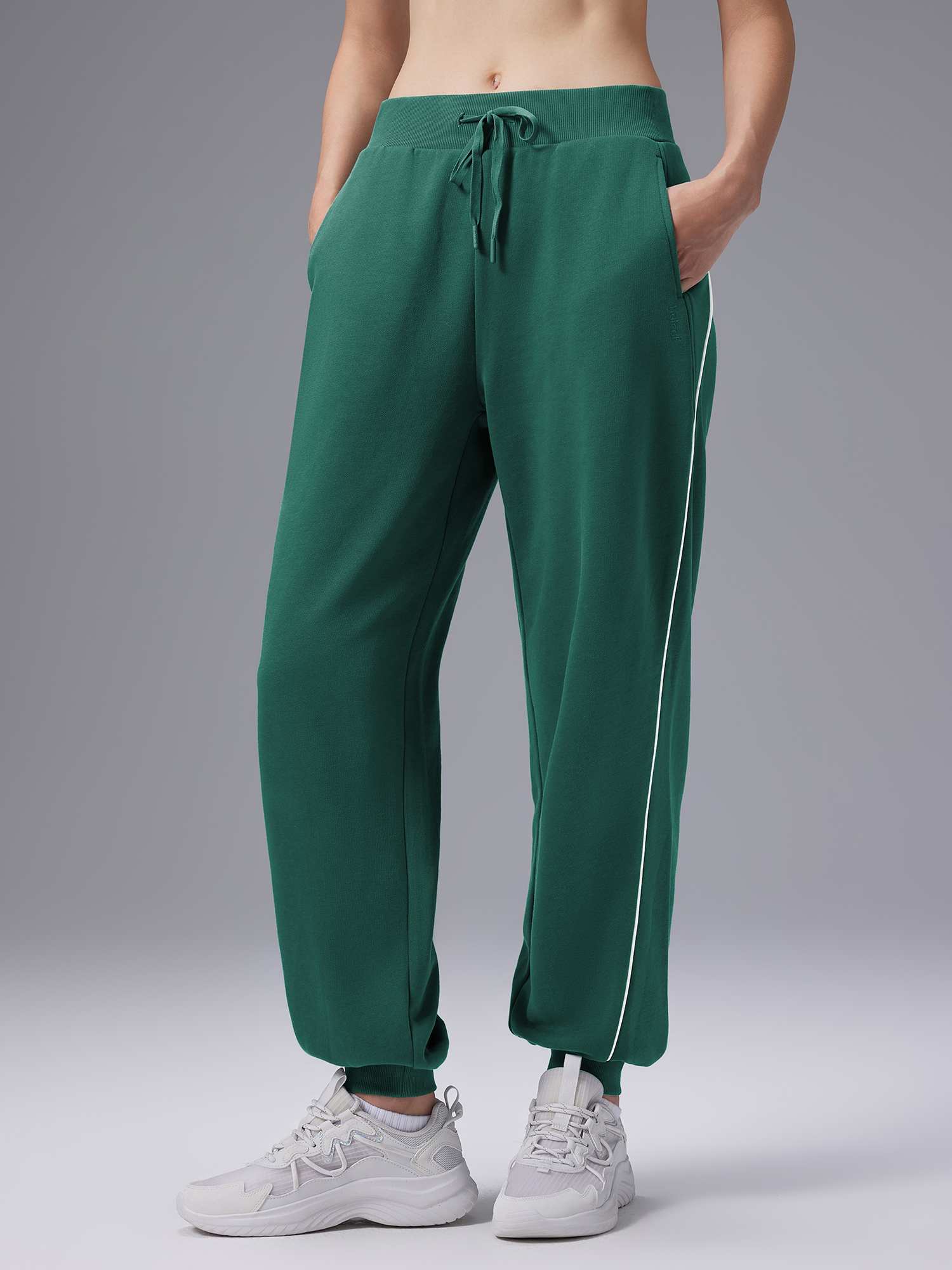 Image of Relaxed Fit Elastic-Cuff Pants