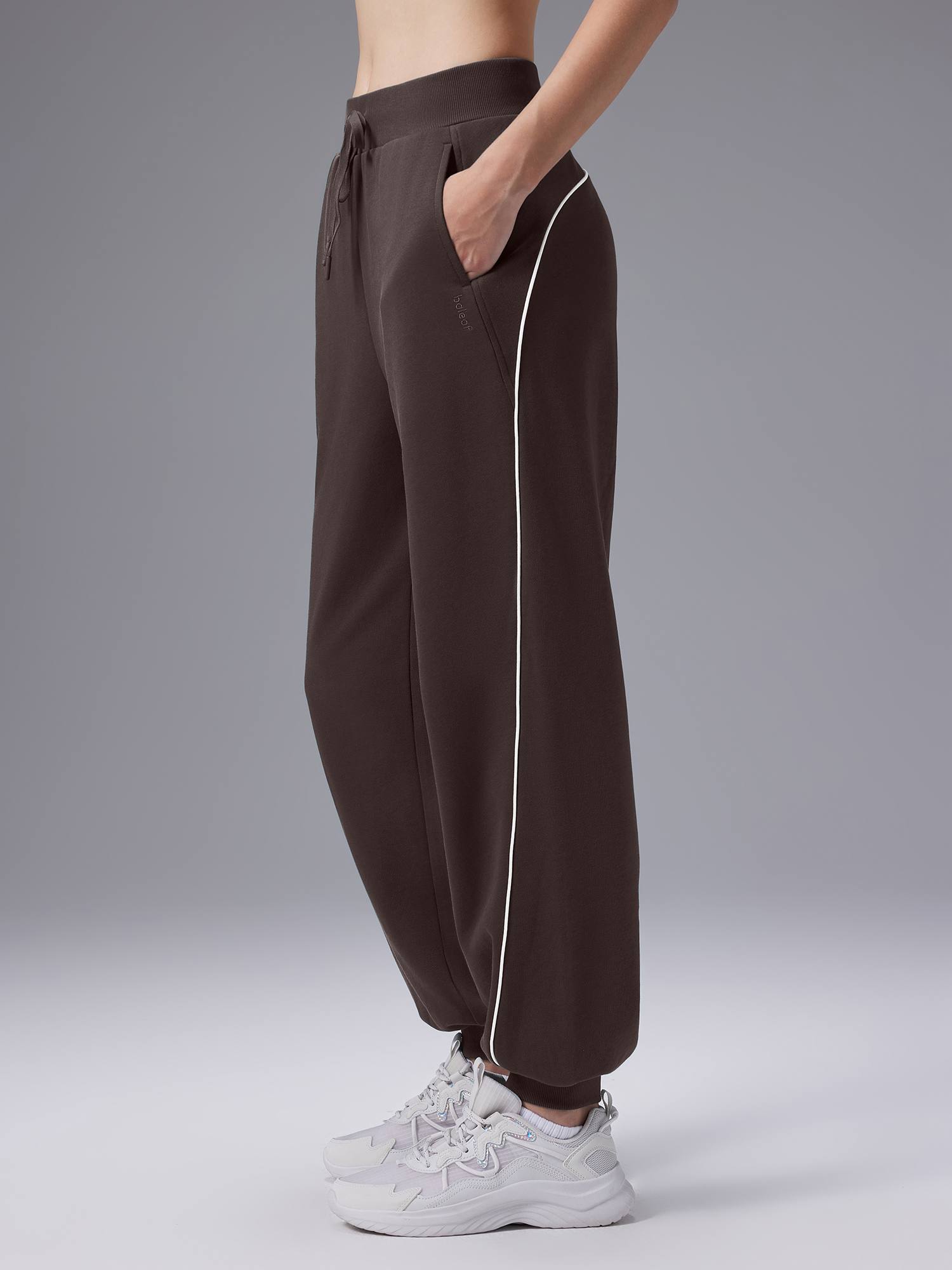 Image of Relaxed Fit Elastic-Cuff Pants