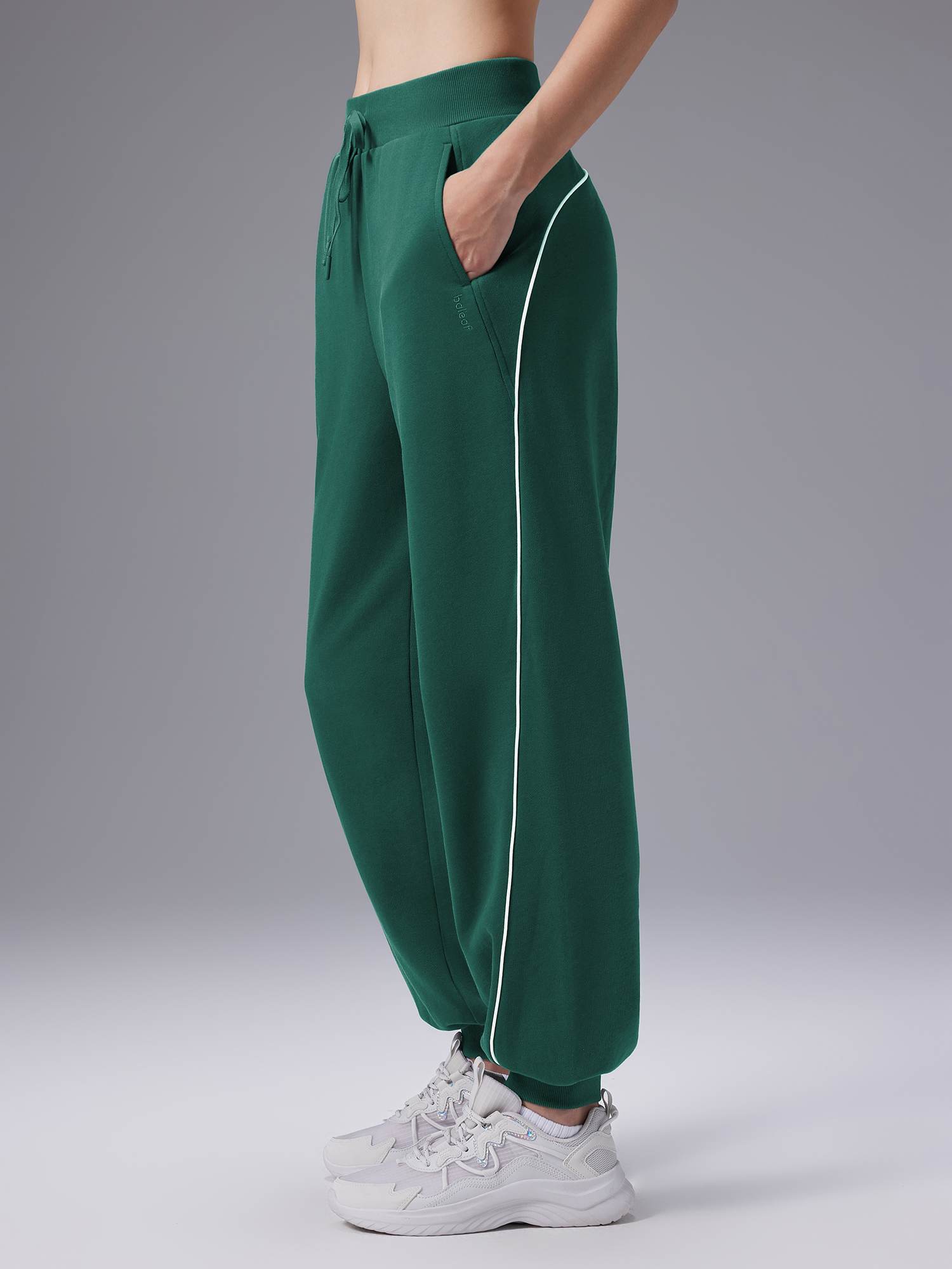 Image of Relaxed Fit Elastic-Cuff Pants