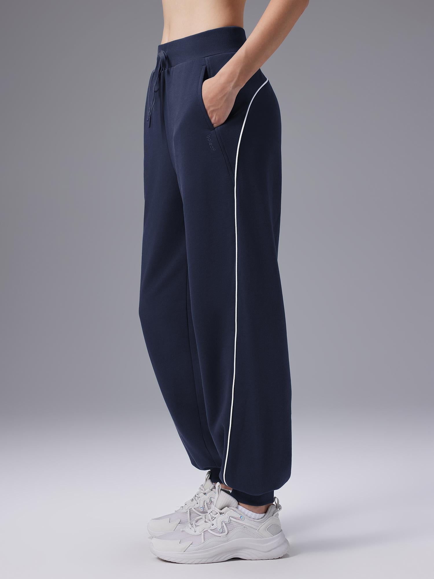 Image of Relaxed Fit Elastic-Cuff Pants