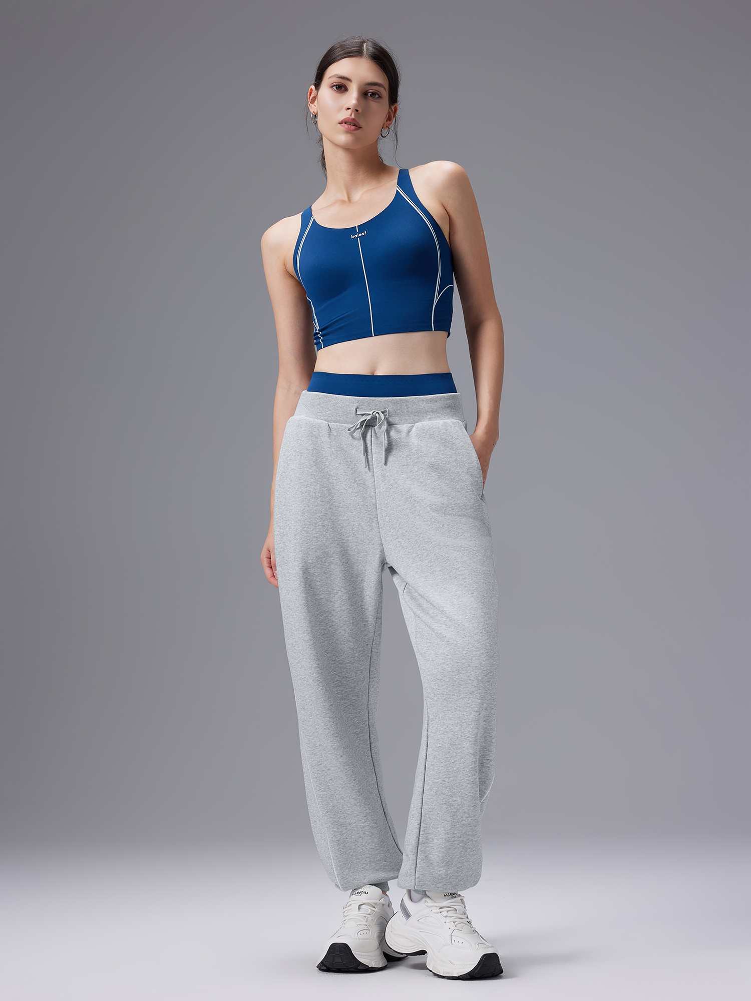 Image of Relaxed Fit Elastic-Cuff Pants