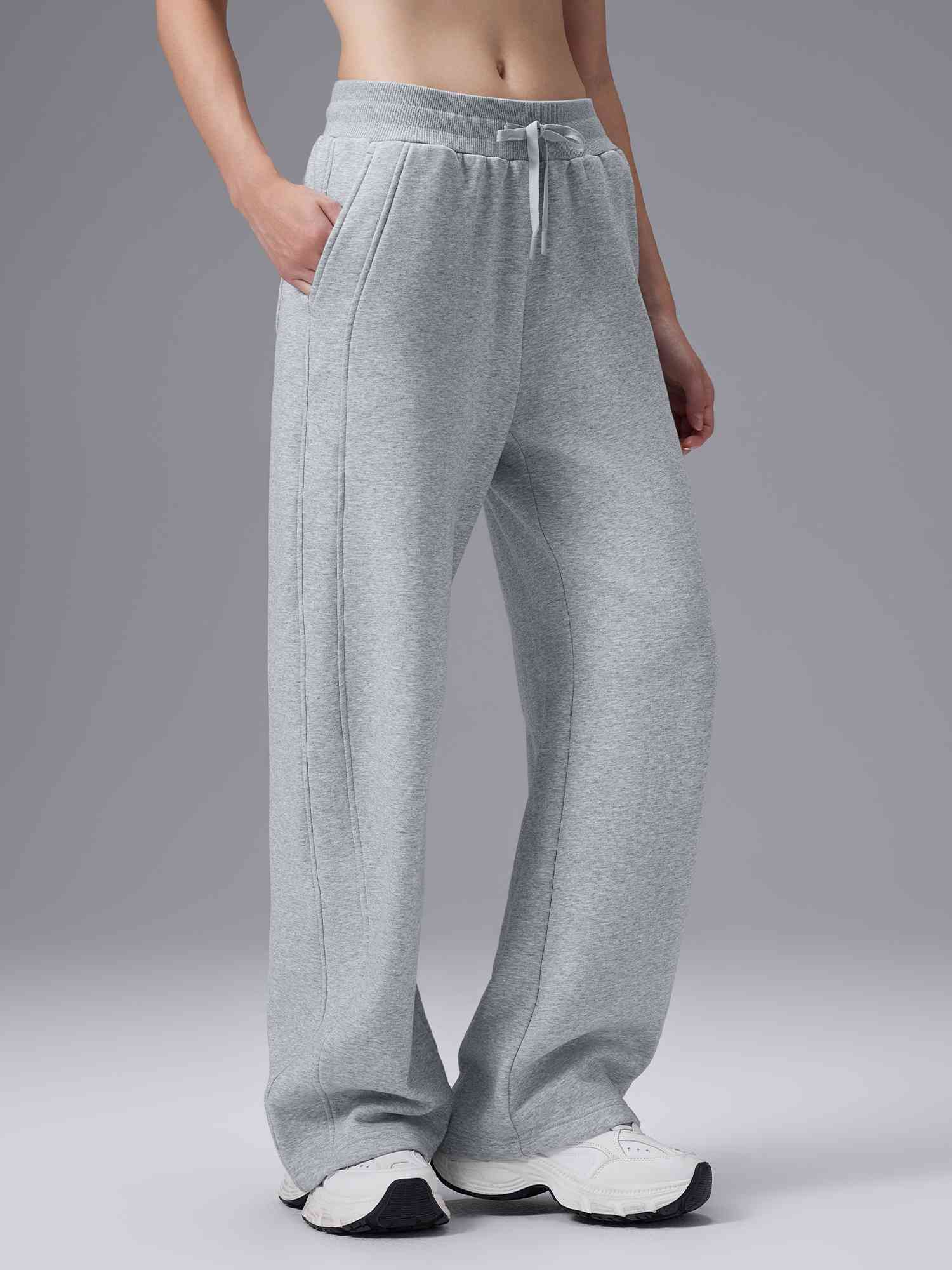 Image of Cozy Fleece Wide-Leg Pants