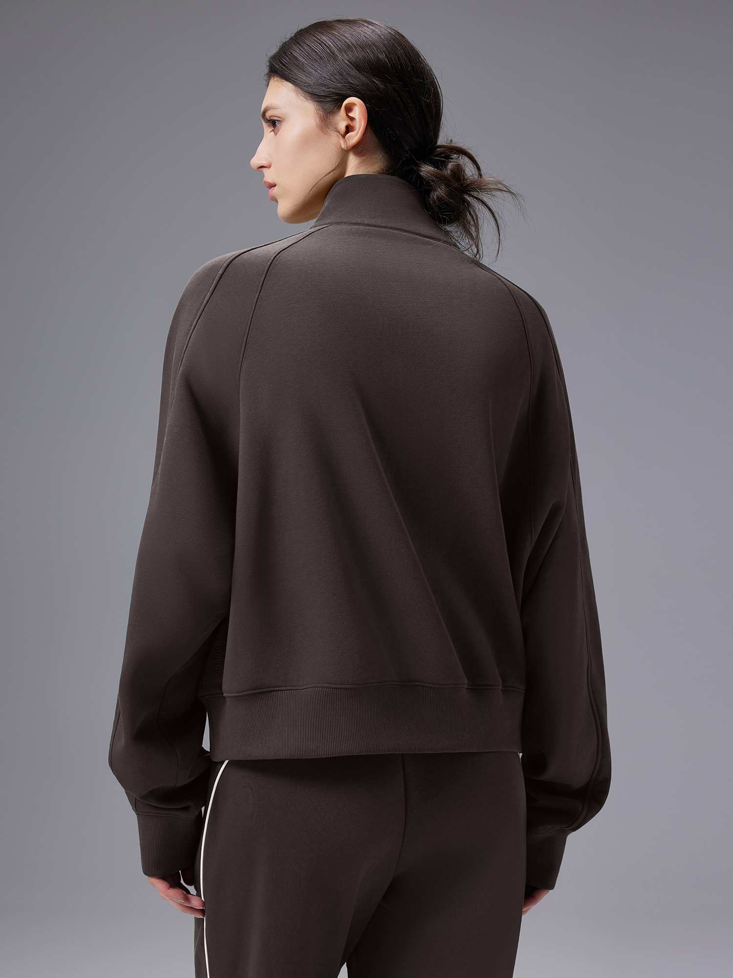Image of Relaxed Fit Half-Zip Mock Neck Sweatshirt