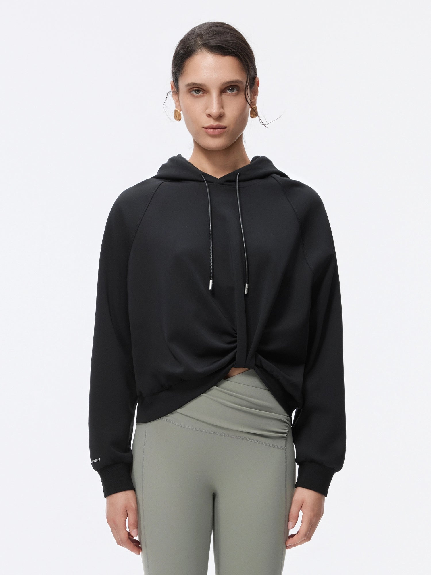 Image of LuxeFlow Twist Front Hoodie