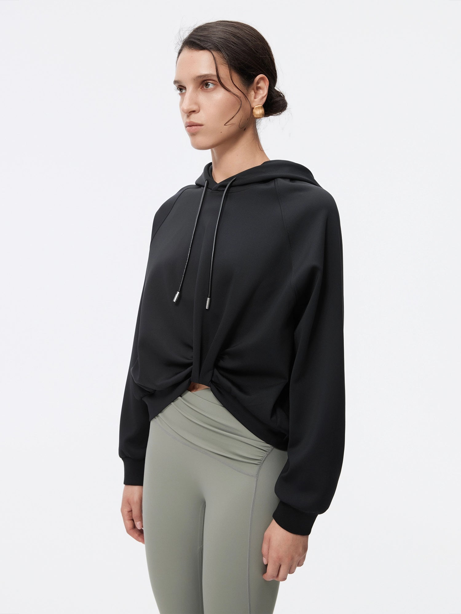 Image of LuxeFlow Twist Front Hoodie