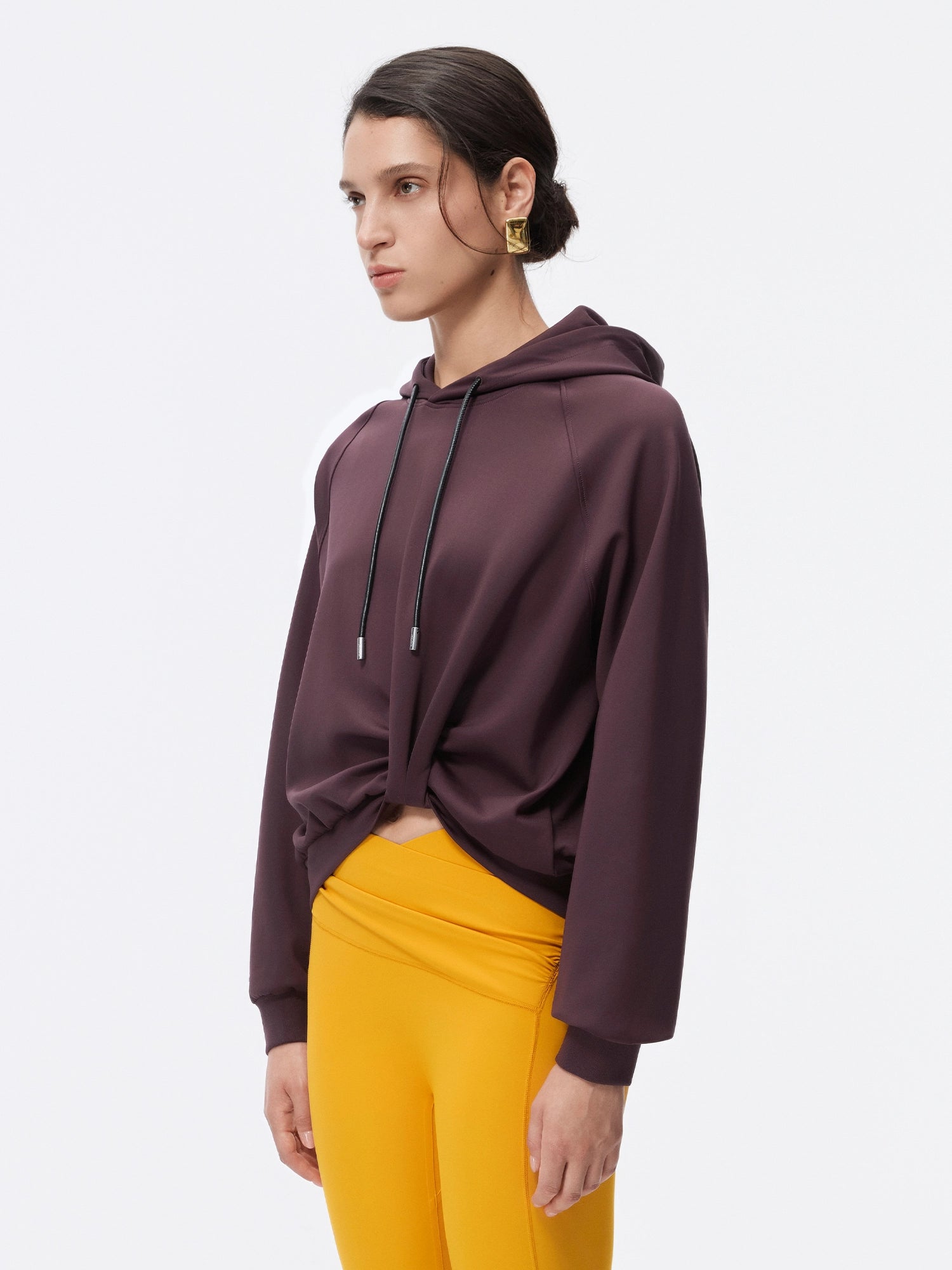 Image of LuxeFlow Twist Front Hoodie
