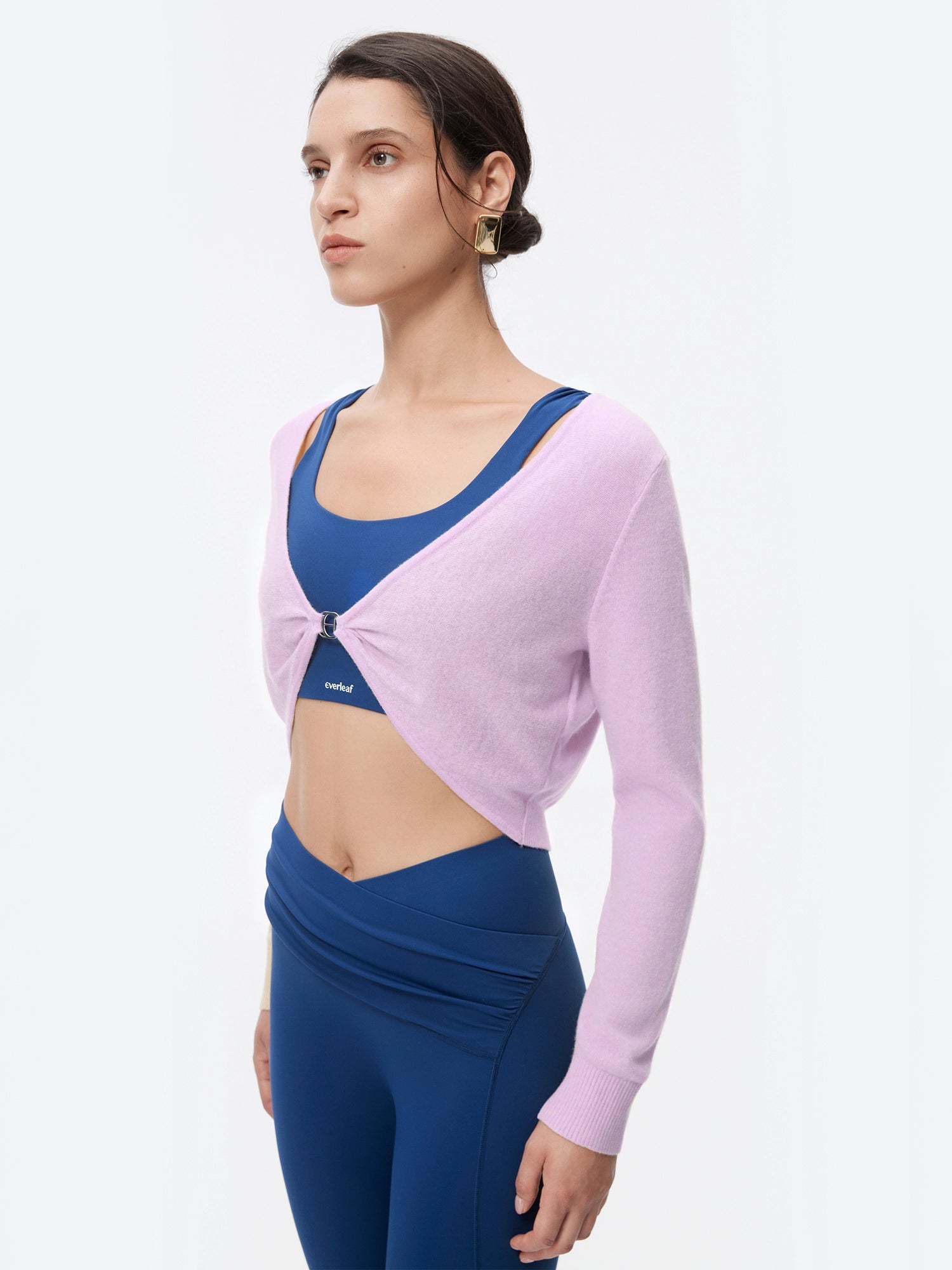 Image of 100% Cashmere Twist Cropped Sweater