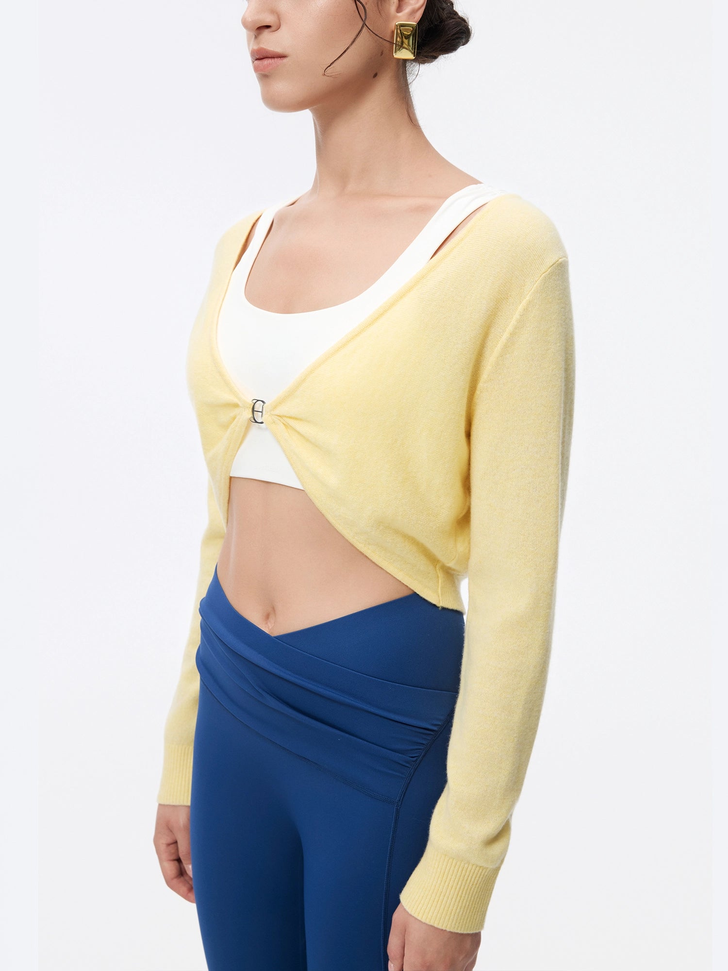 Image of 100% Cashmere Twist Cropped Sweater
