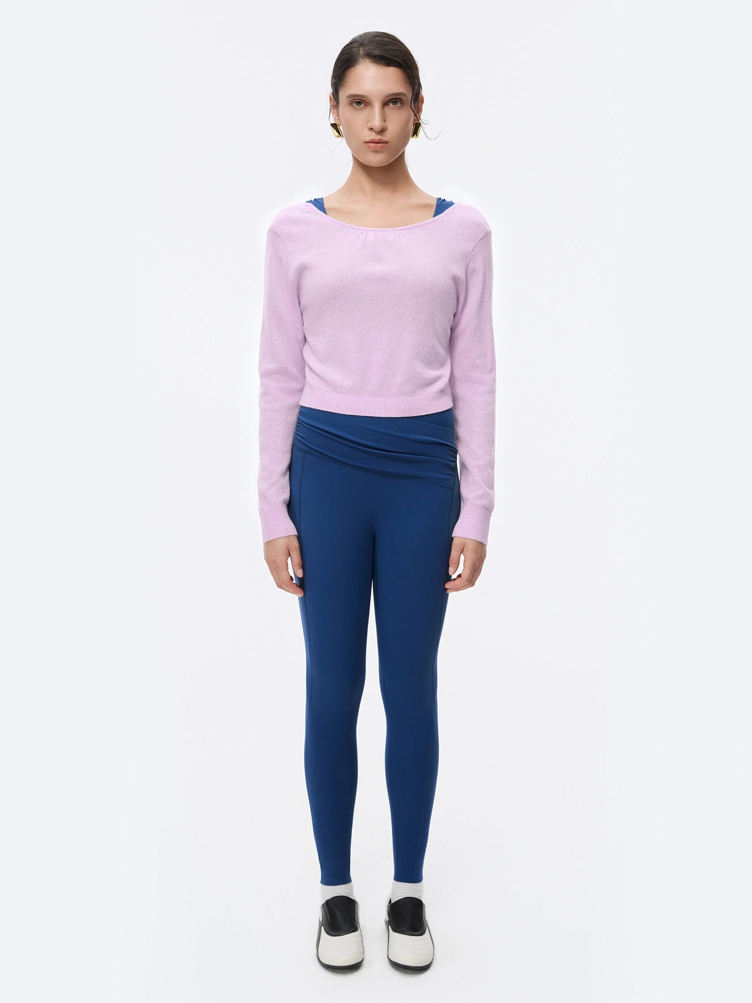 Image of 100% Cashmere Twist Cropped Sweater