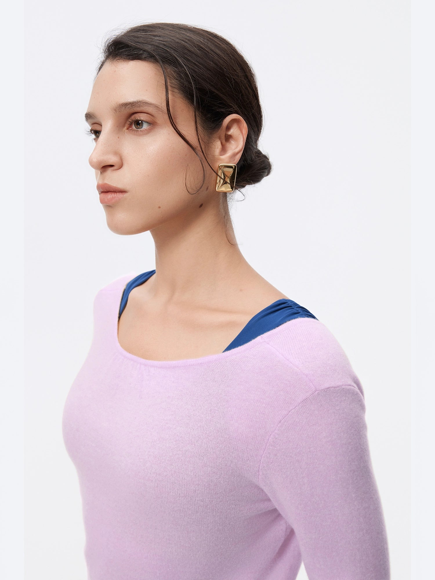 Image of 100% Cashmere Twist Cropped Sweater