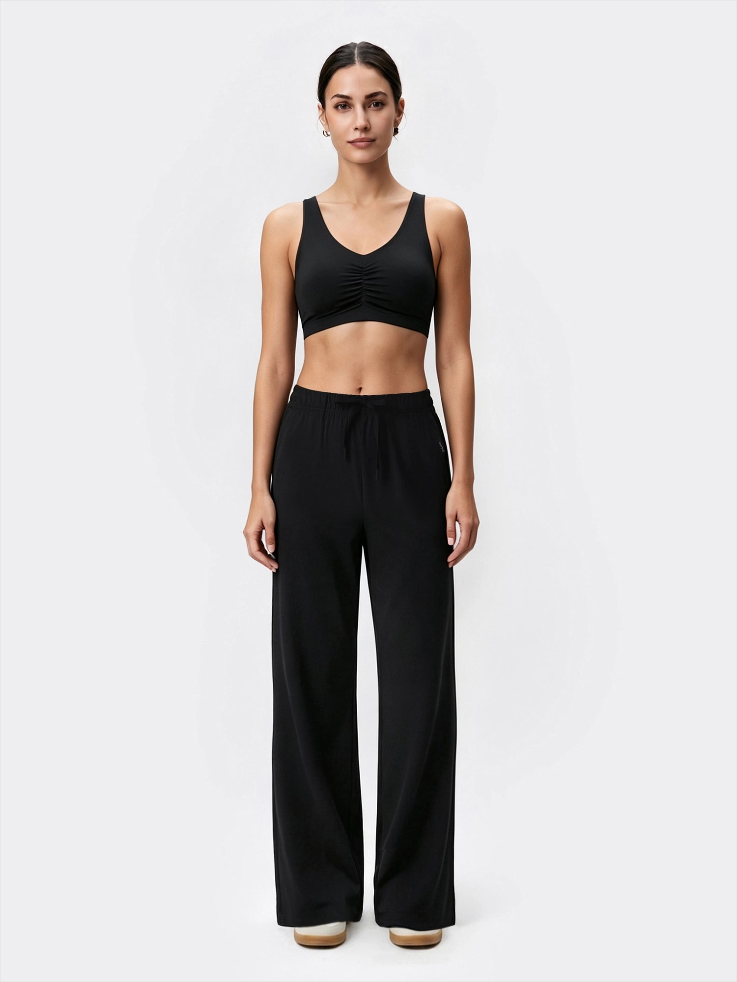 Image of Sweatleaf™ Ruched V-Neck Bra