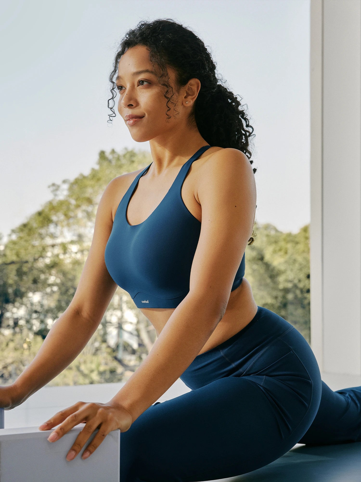 Image of Everleaf Adjustable-Strap Bra Strait Blue