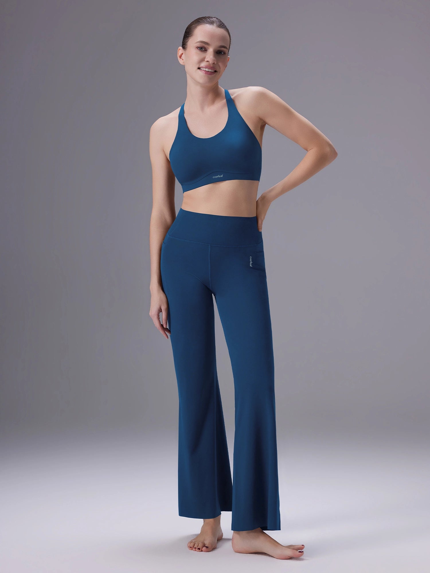 Image of Everleaf Adjustable-Strap Bra Strait Blue