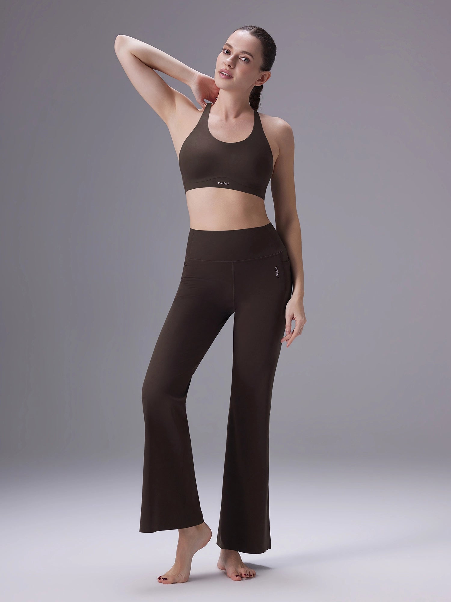 Image of Everleaf Adjustable-Strap Bra Mocha Brown