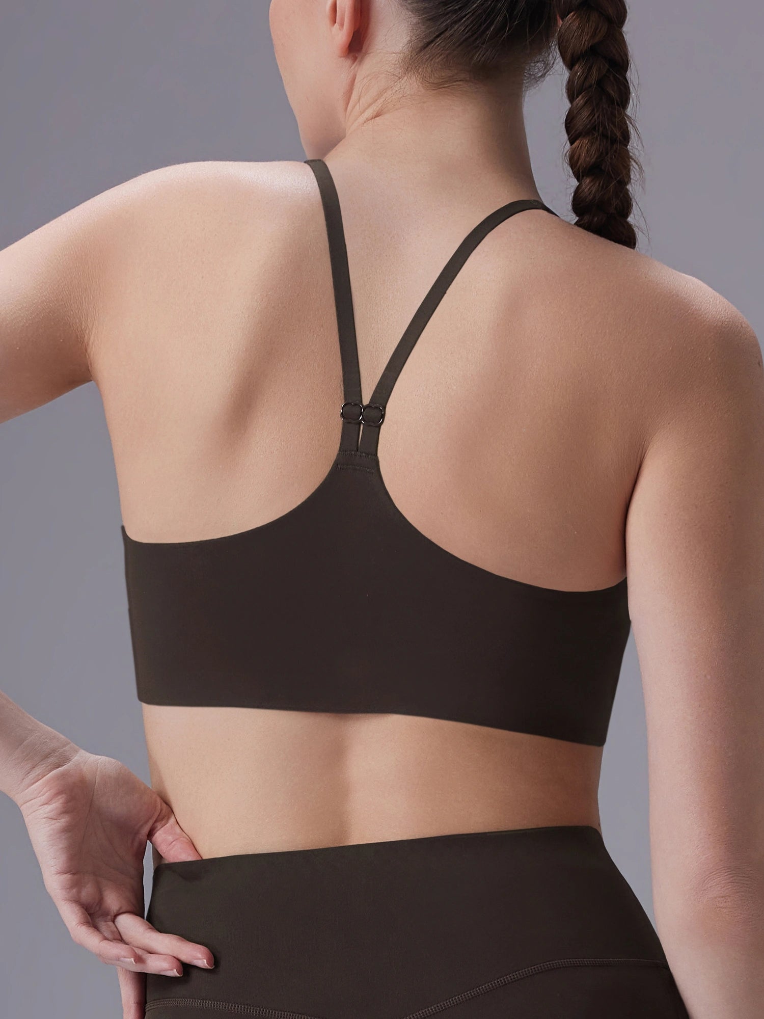 Image of Everleaf Adjustable-Strap Bra Mocha Brown