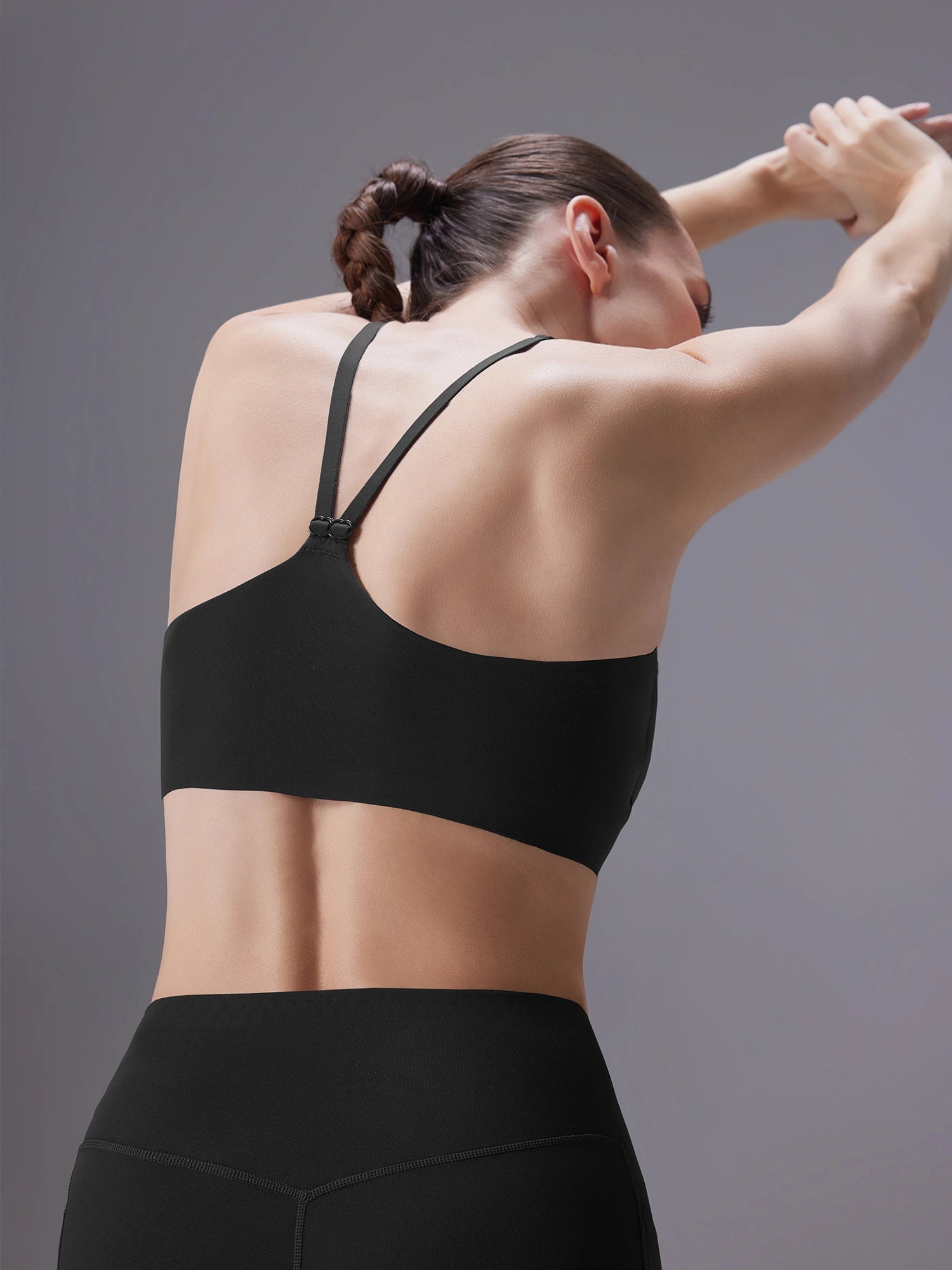 Image of Everleaf Adjustable-Strap Bra Ebony Black