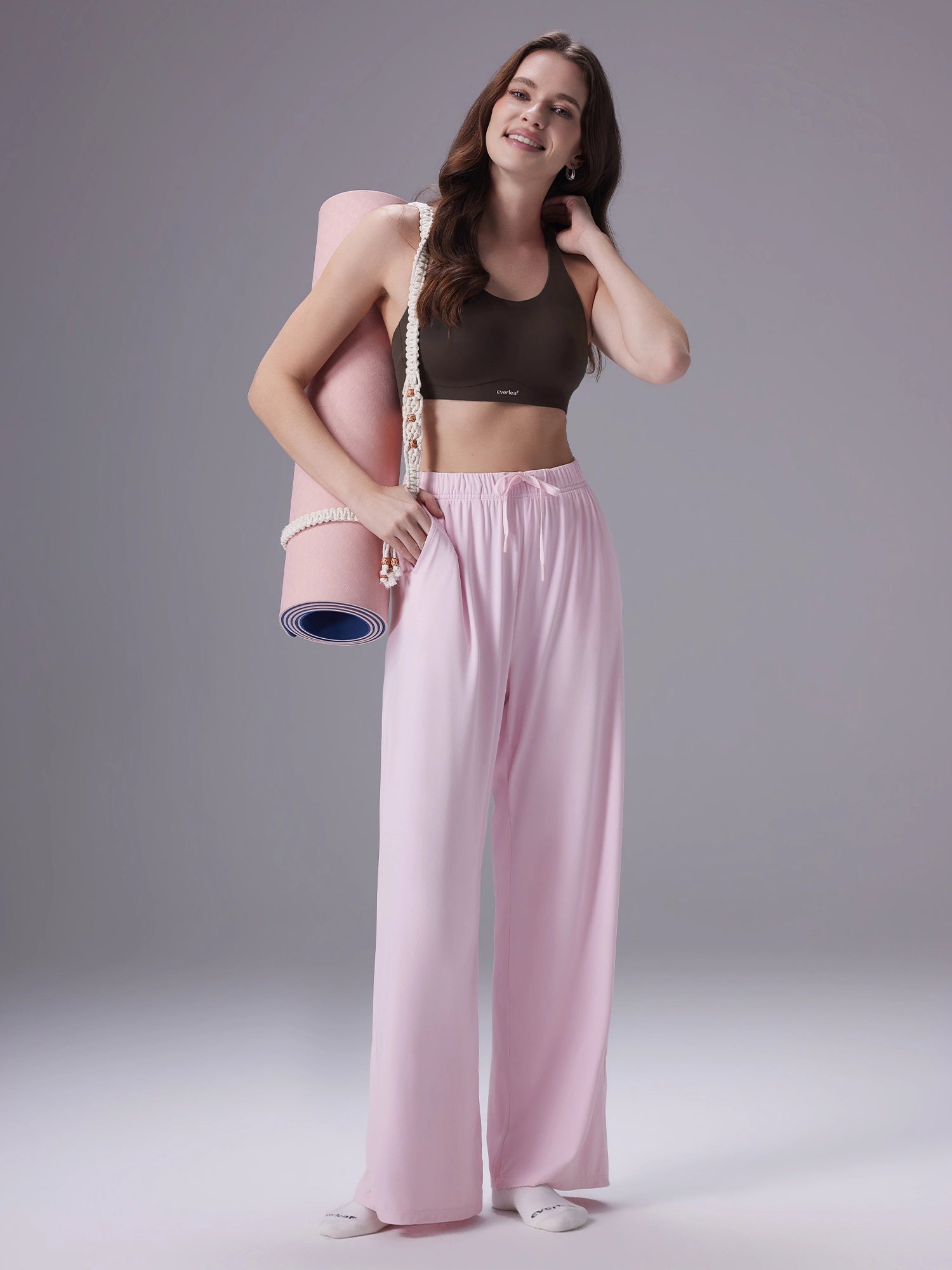 Image of Everleaf Adjustable-Strap Bra Mocha Brown