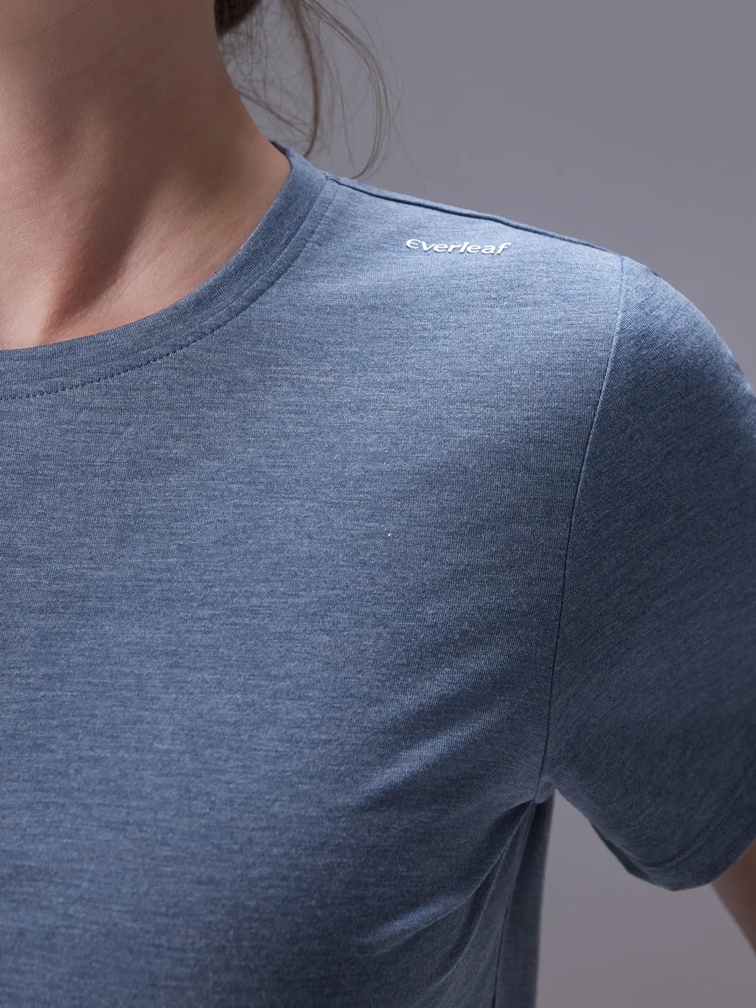 Image of Everleaf Front-Shirred Tee Poolshadow Blue