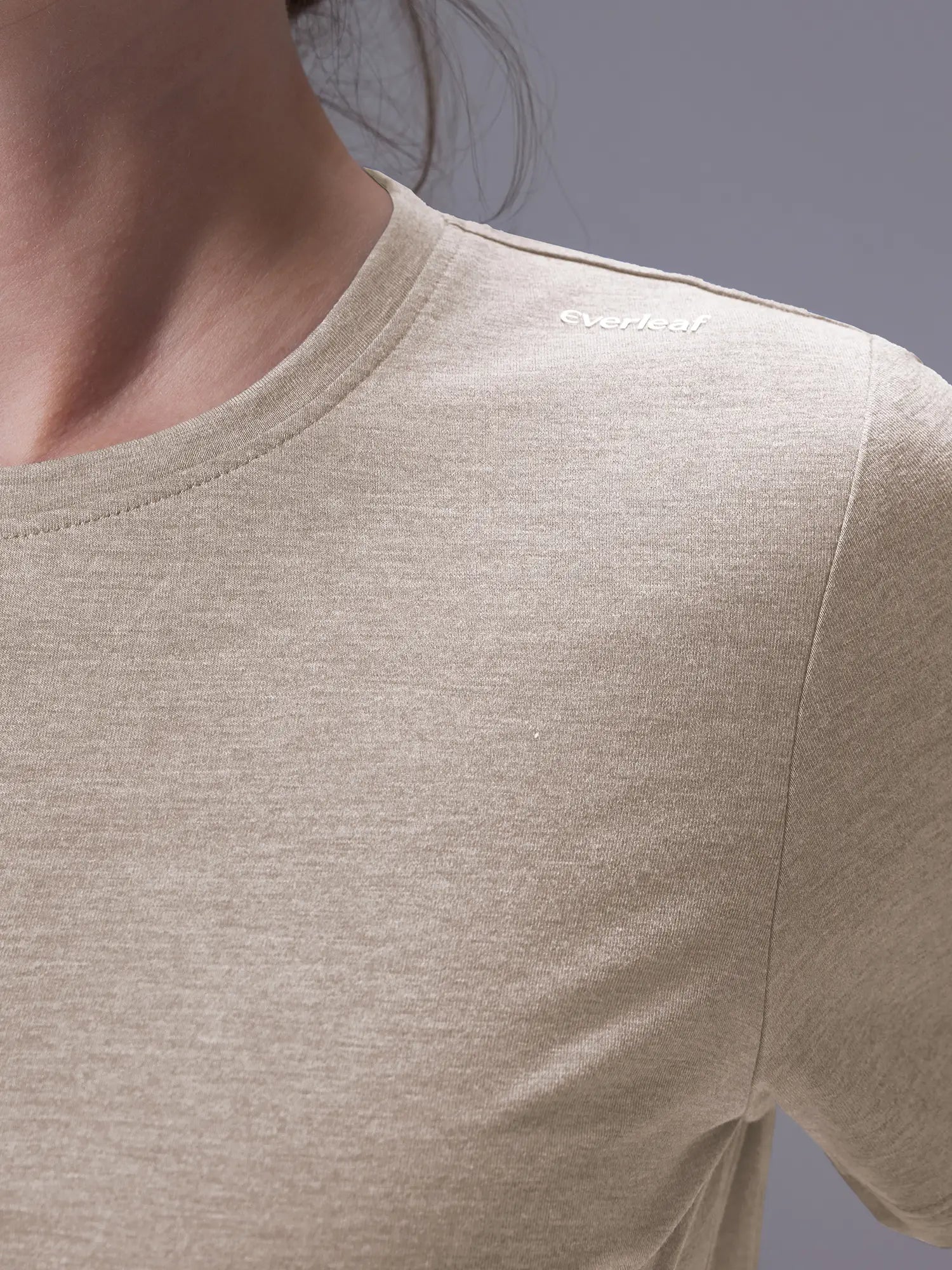 Image of Everleaf Front-Shirred Tee Sand Khaki