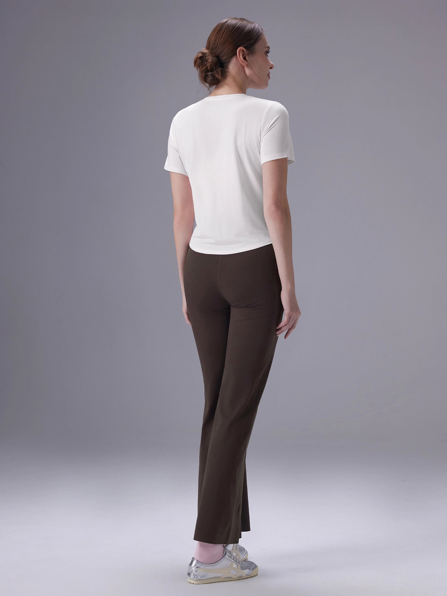 Image of Everleaf Front-Shirred Tee Moon White