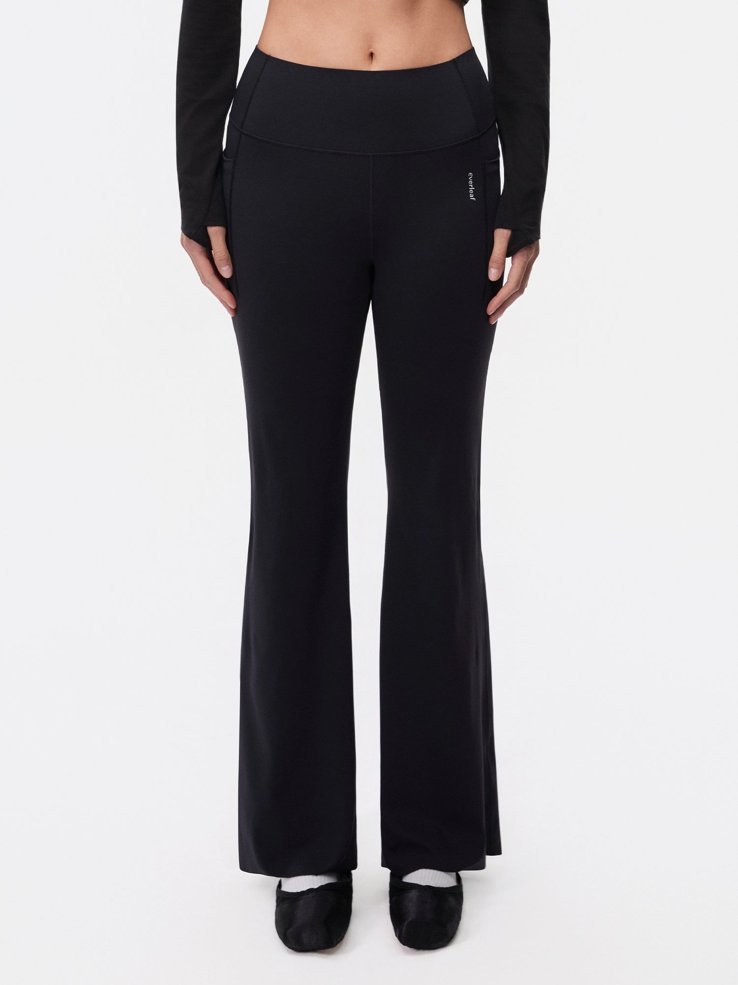 Image of Freeleaf™ Adjustable-Strap Bra & High-waist Flare Pants Set