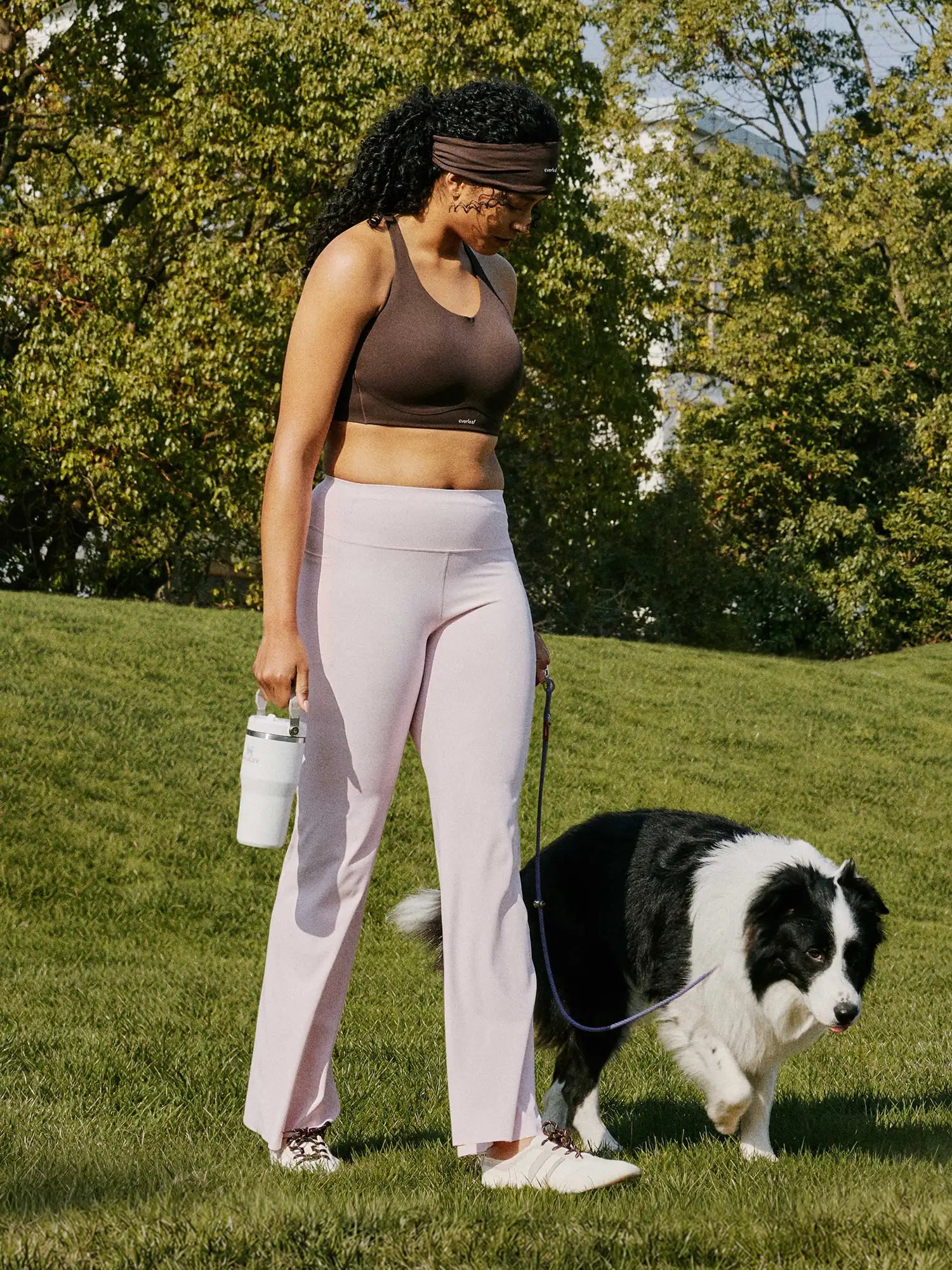 Image of Everleaf High-waist Flare Pants Blossom Pink