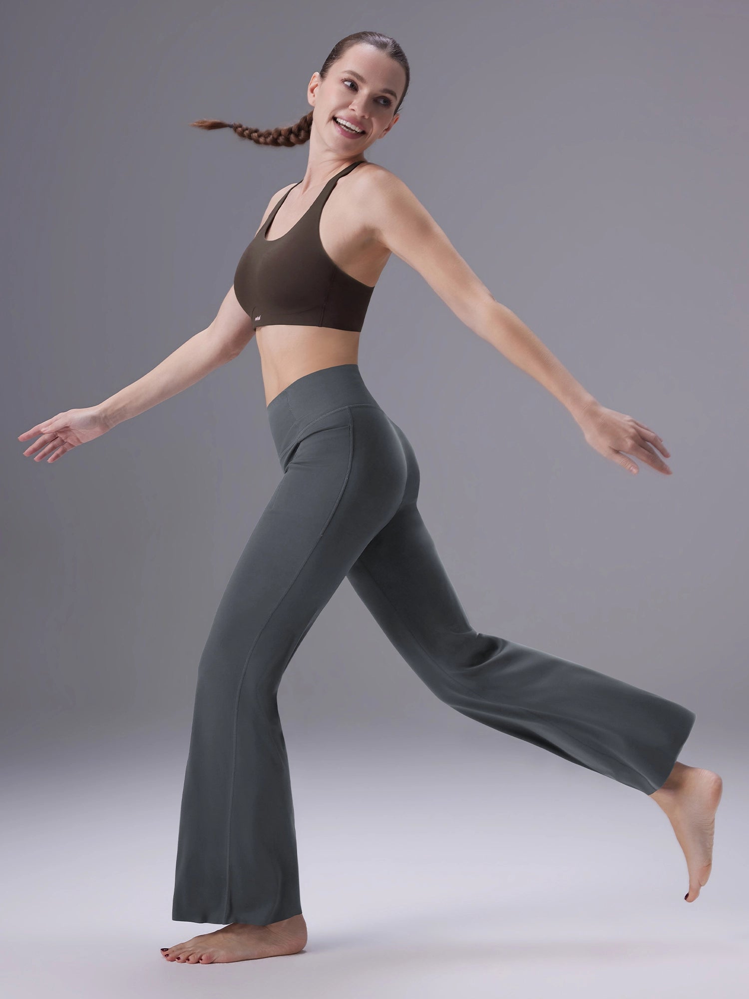 Image of Everleaf High-waist Flare Pants Slate Gray