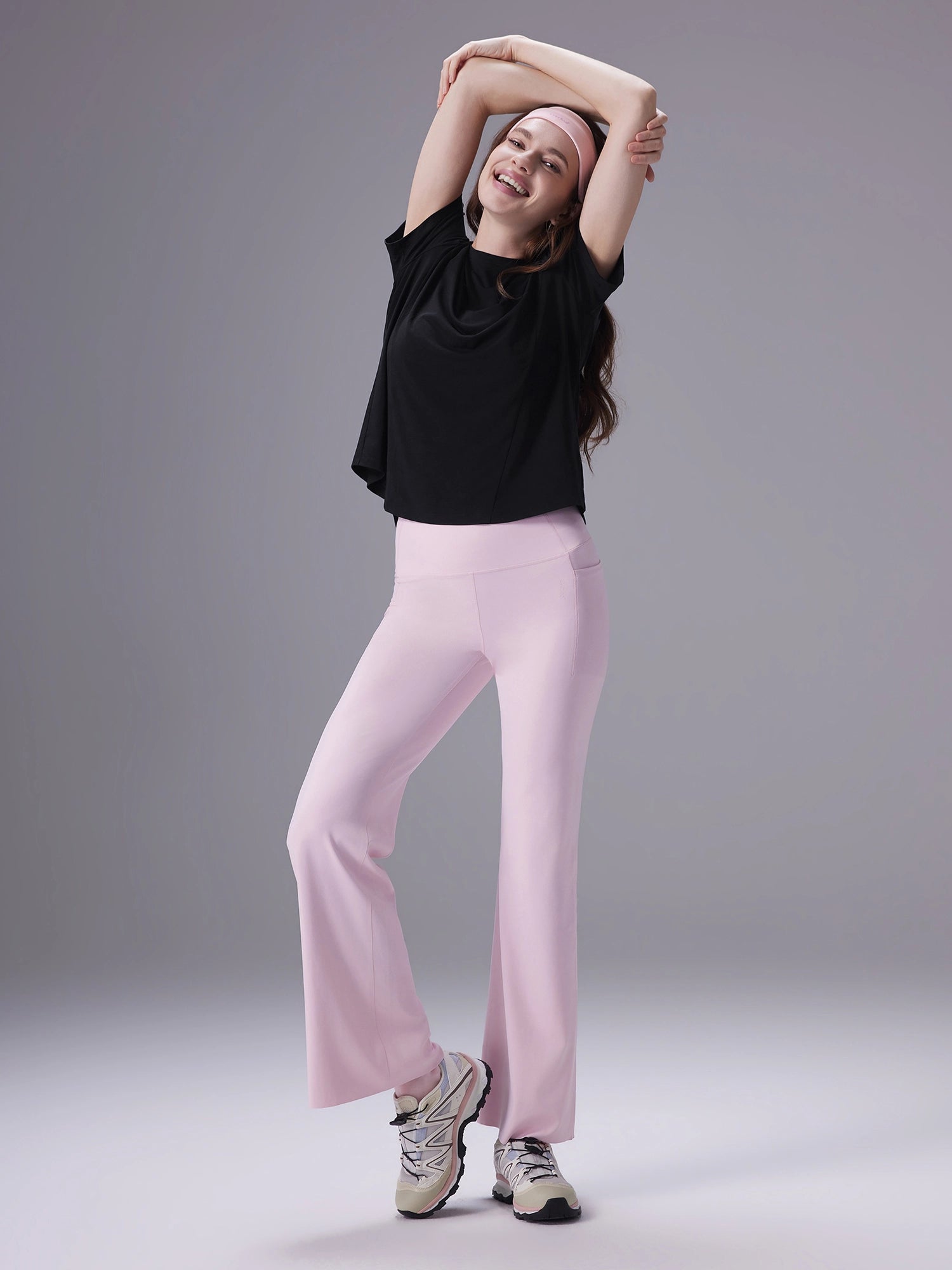 Image of Everleaf High-waist Flare Pants Blossom Pink