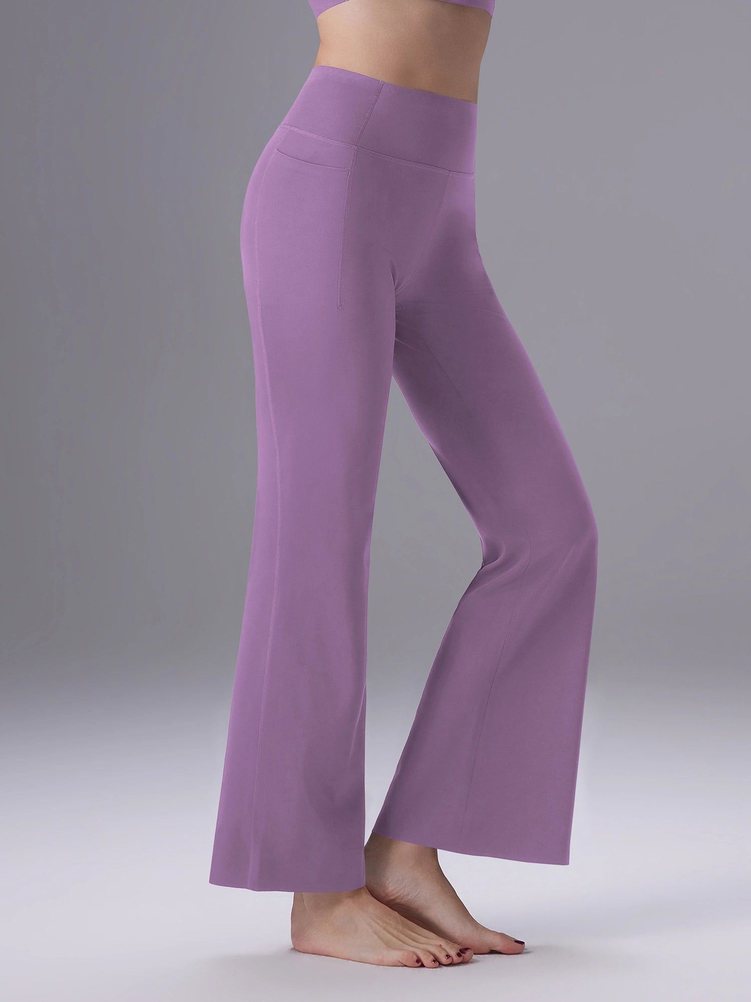 Image of Everleaf High-waist Flare Pants Twilight Purple