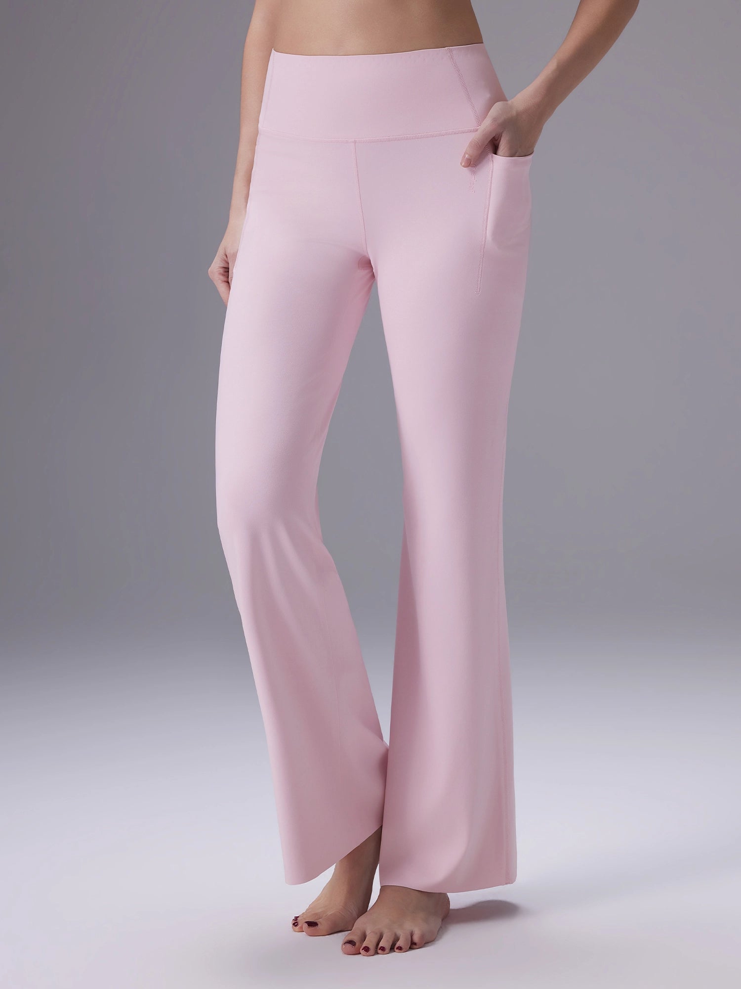 Image of Everleaf High-waist Flare Pants Blossom Pink