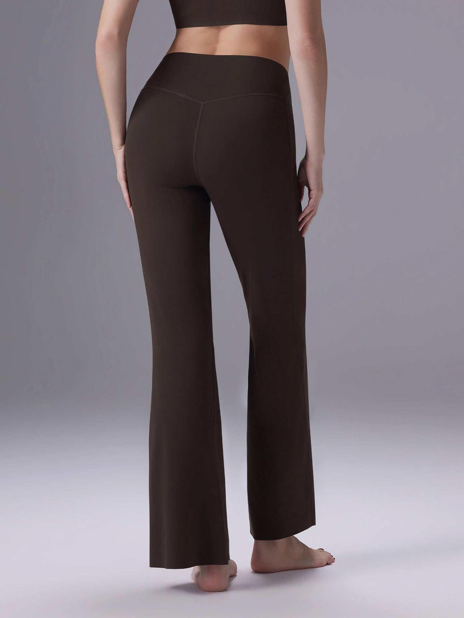 Image of Everleaf High-waist Flare Pants Mocha Brown
