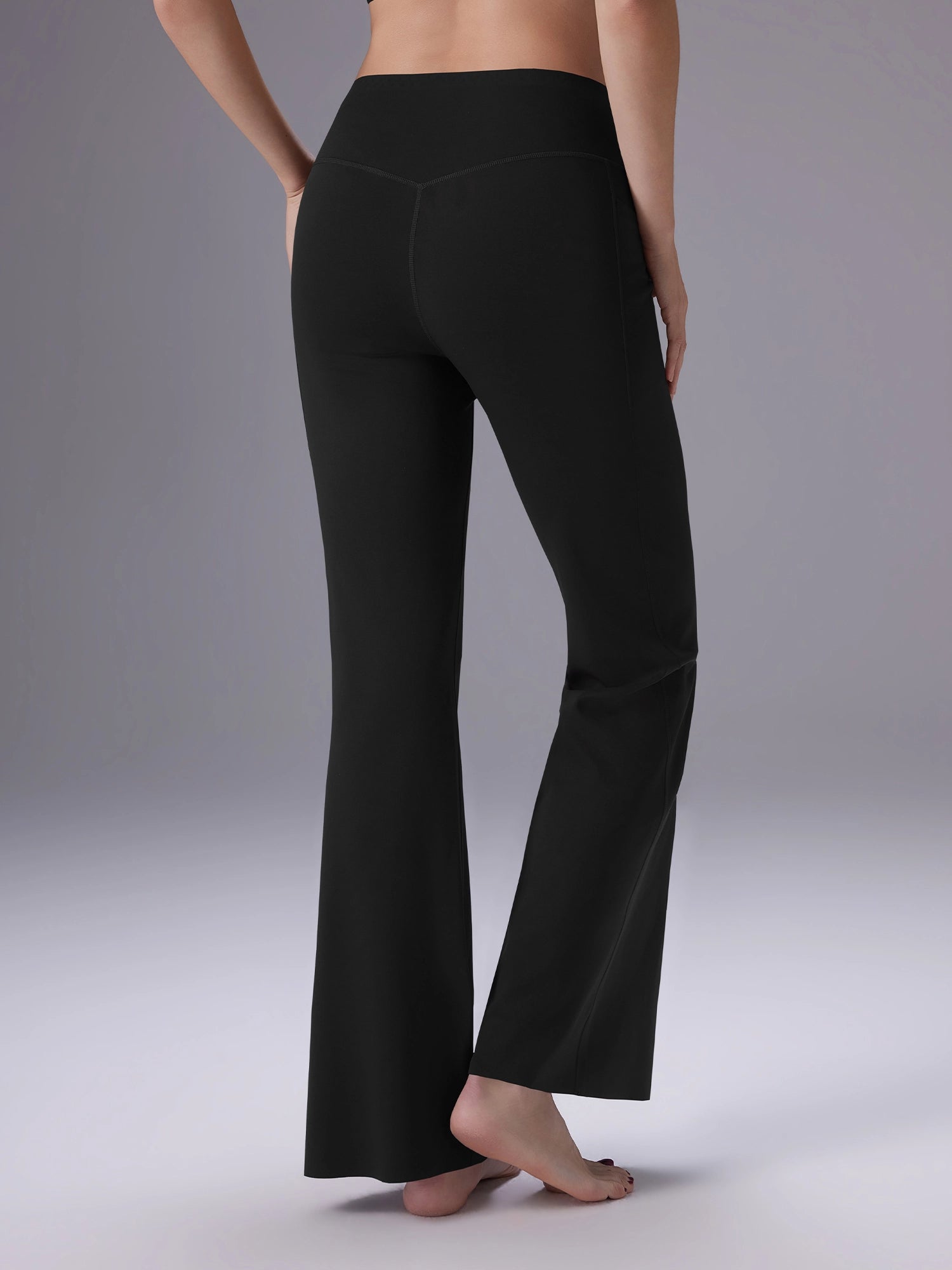Image of Everleaf High-waist Flare Pants Ebony Black