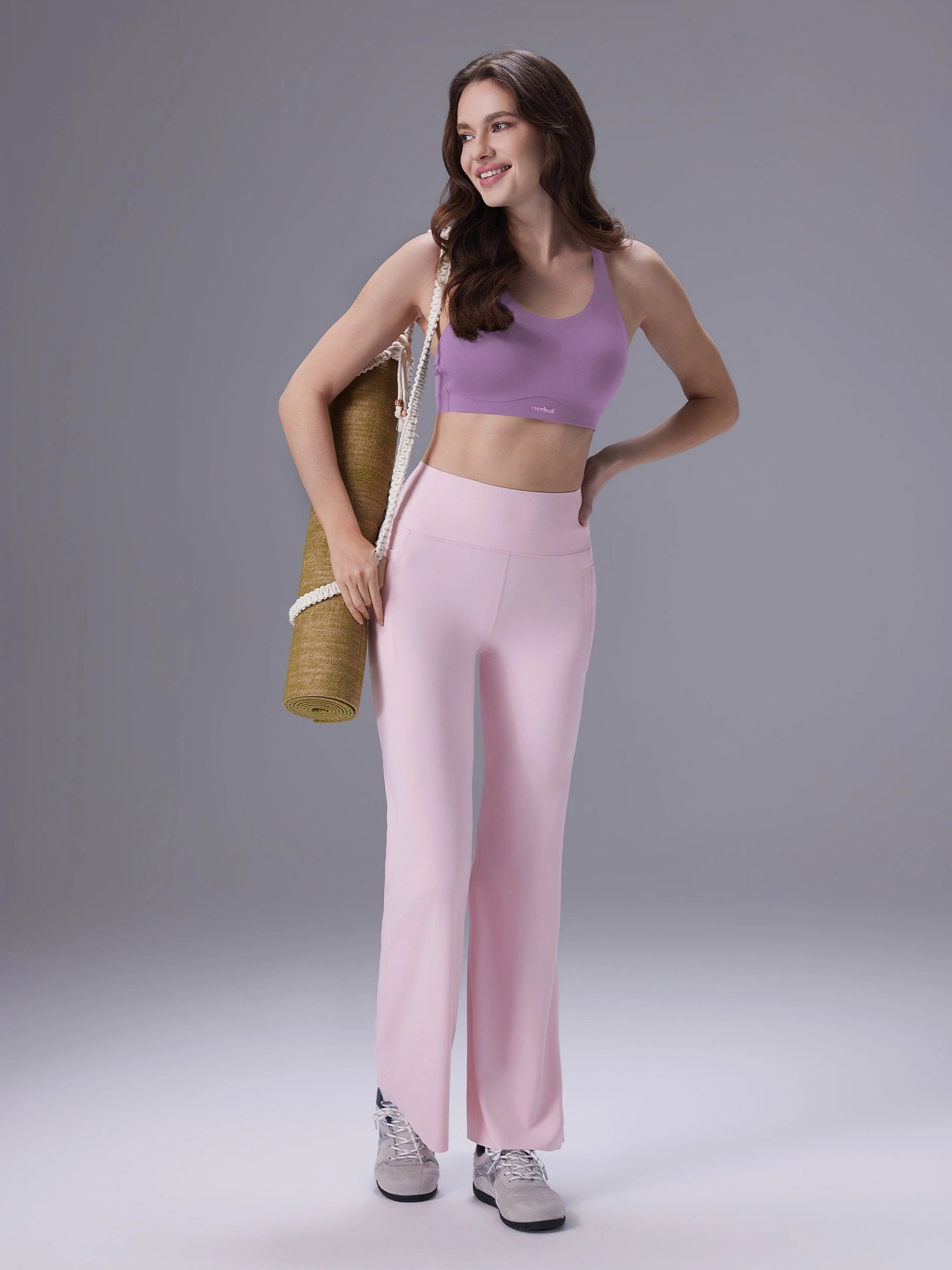Image of Everleaf High-waist Flare Pants Blossom Pink