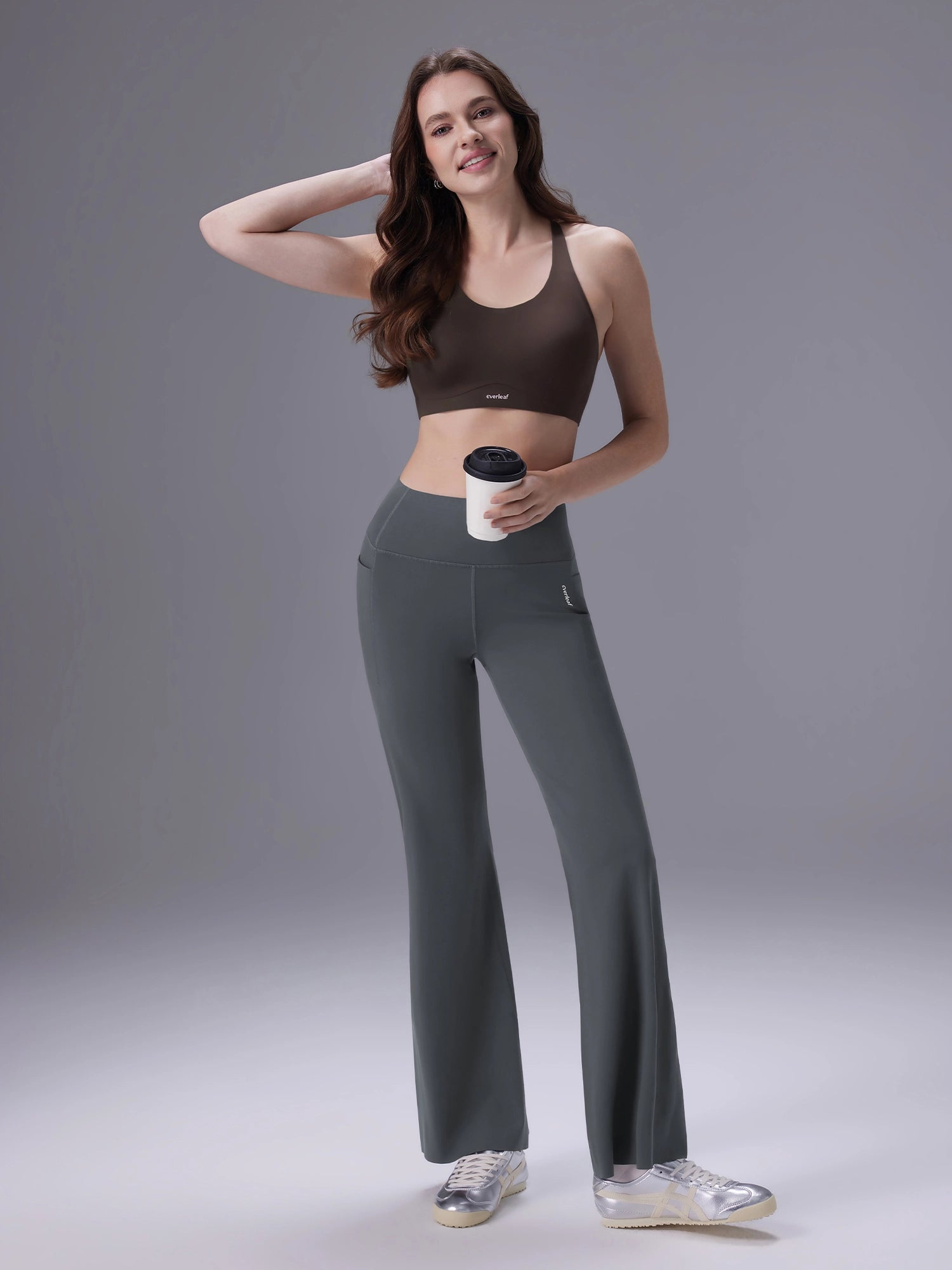 Image of Everleaf High-waist Flare Pants Slate Gray