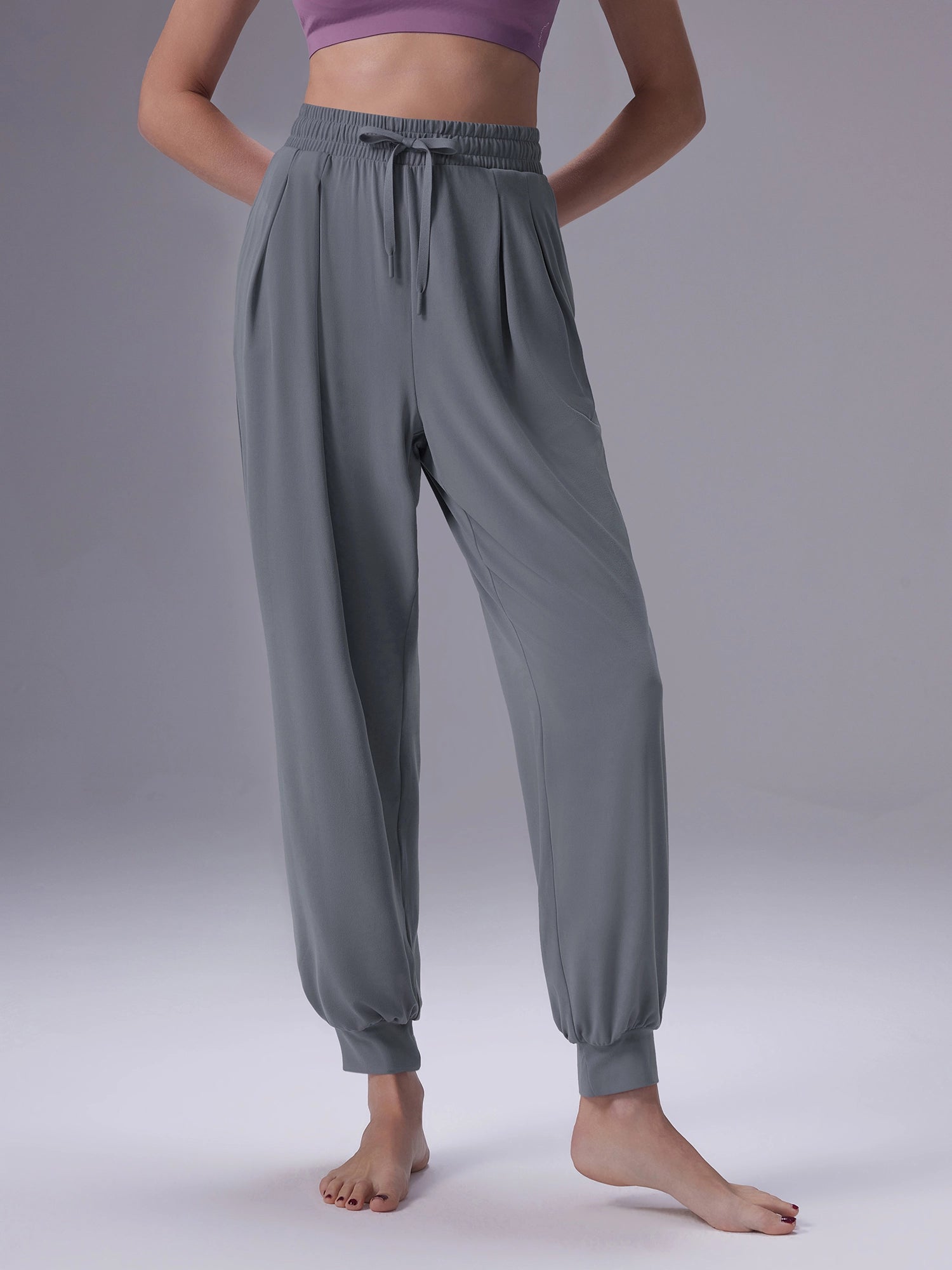 Image of Everleaf High-waist Draped Joggers Slate Gray