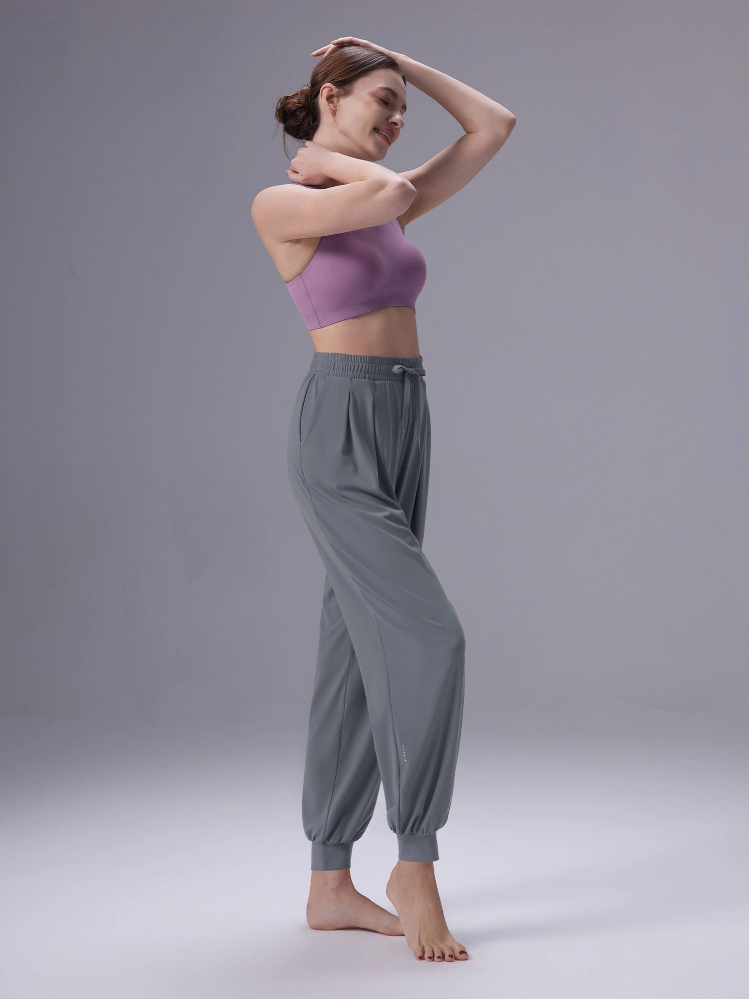 Image of Everleaf High-waist Draped Joggers Slate Gray