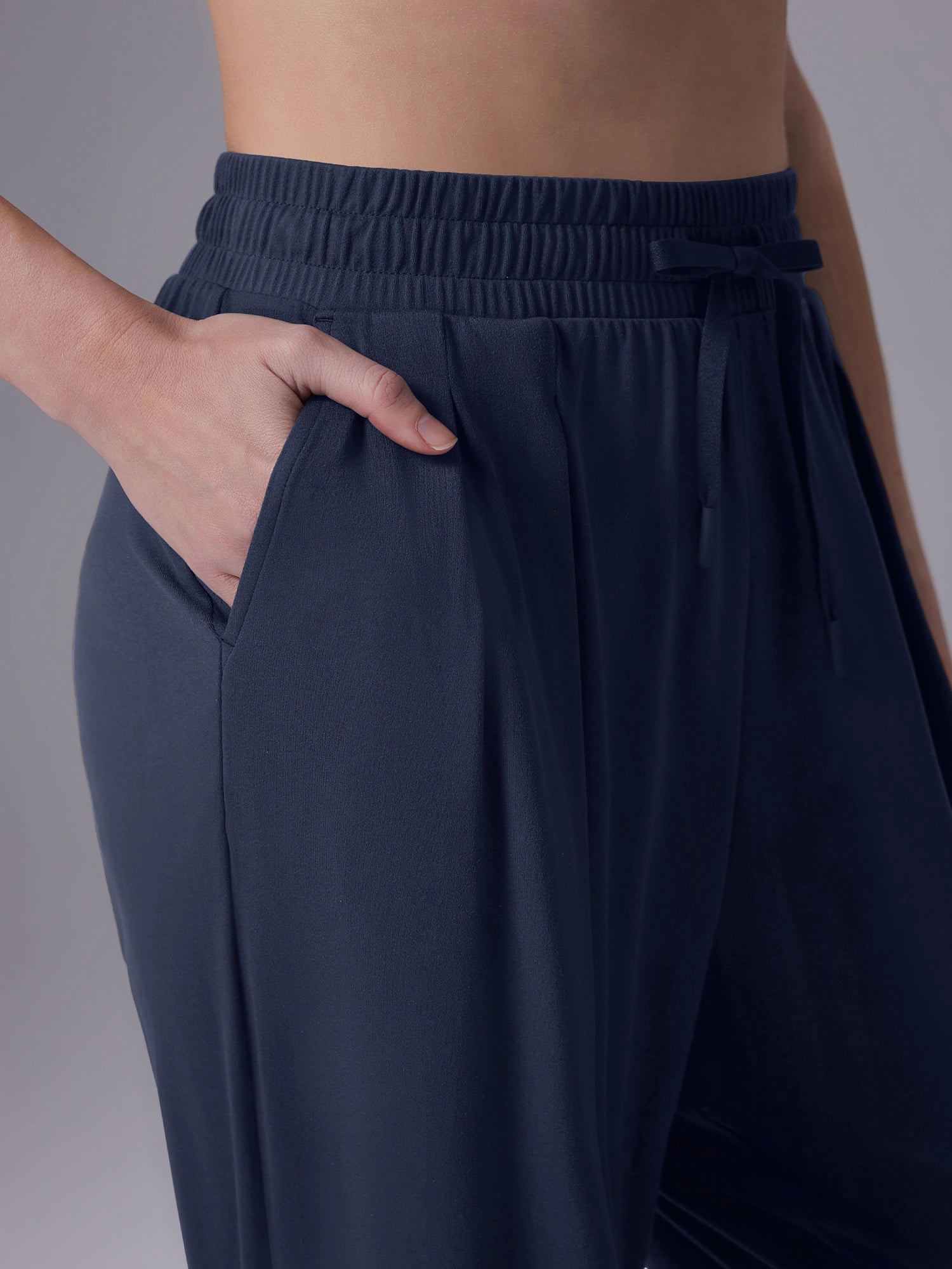 Image of Everleaf High-waist Draped Joggers Abyssal Blue